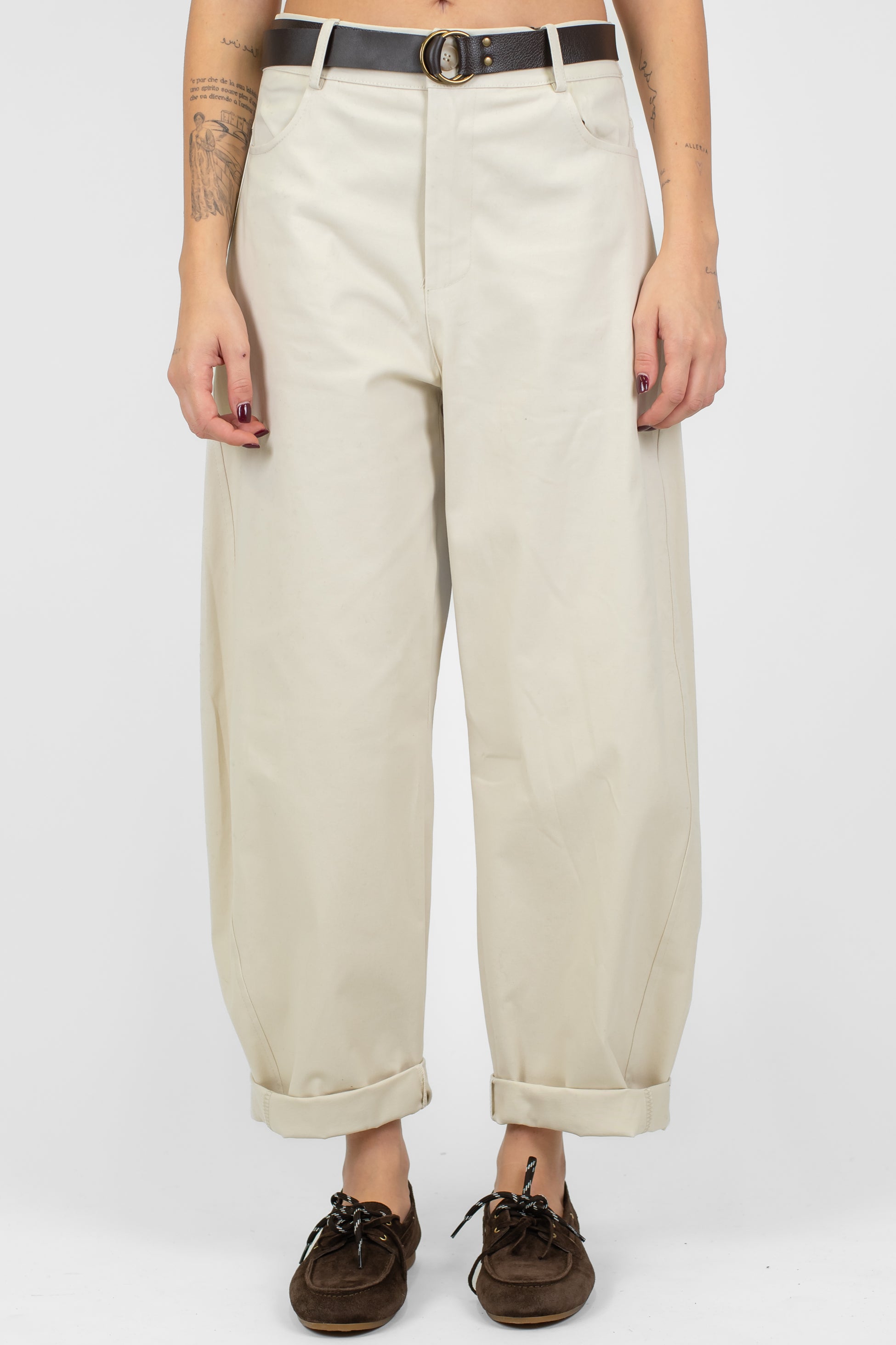 Haveone - Pantalone balloon a gamba ampia