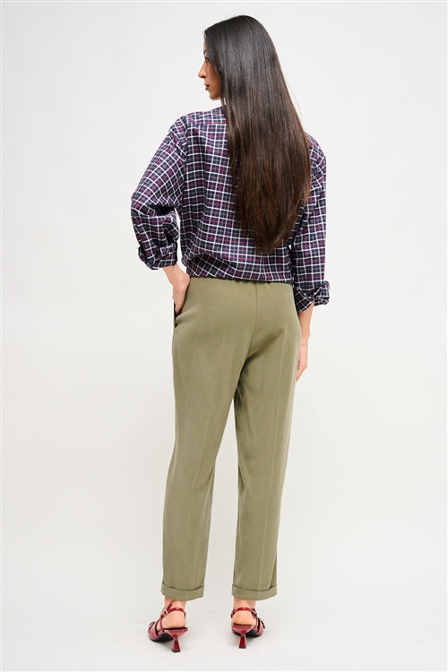 Maryley - Pantalone sigaretta con coulisse