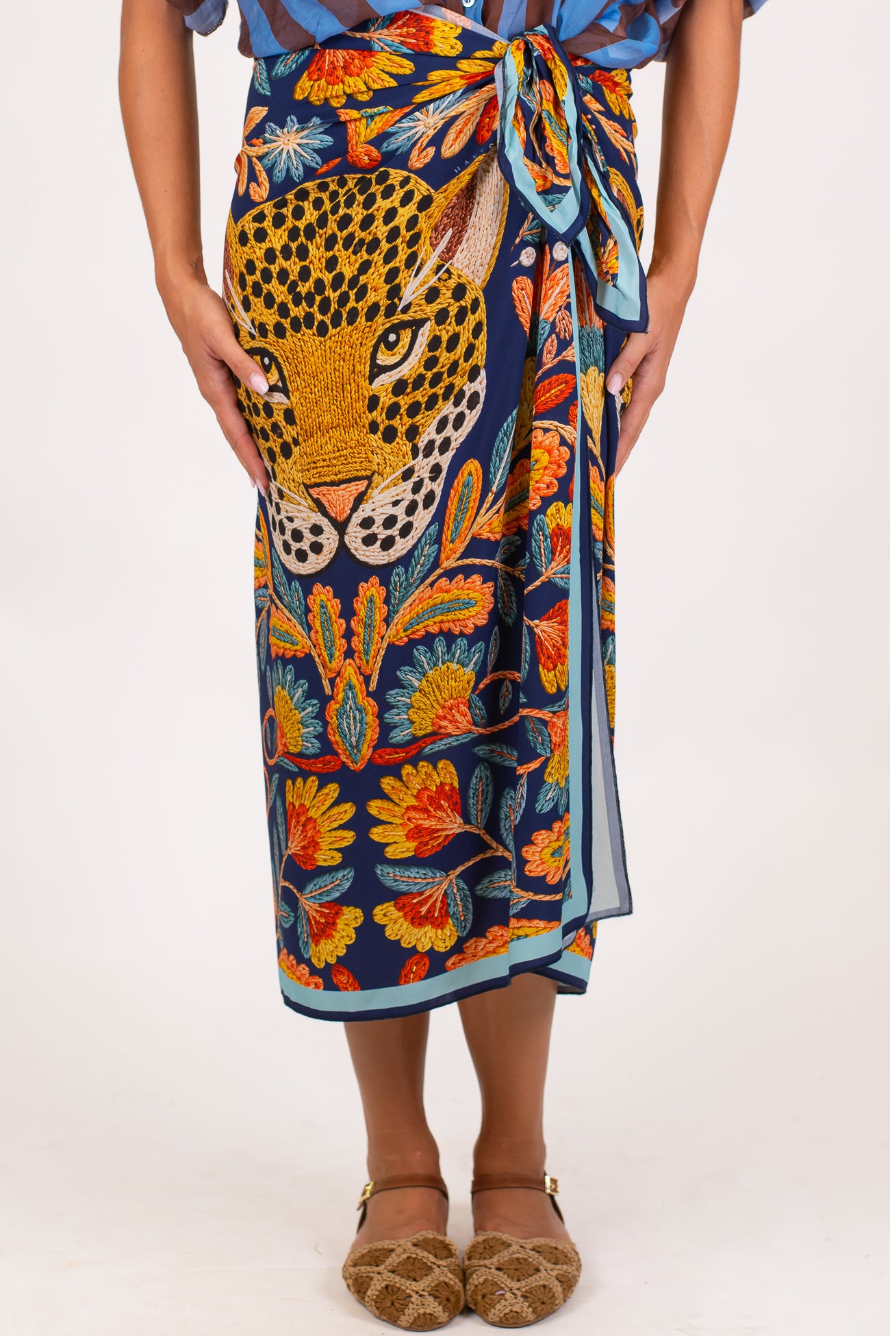 Haveone - Gonna pareo in viscosa leggera fantasia tigre