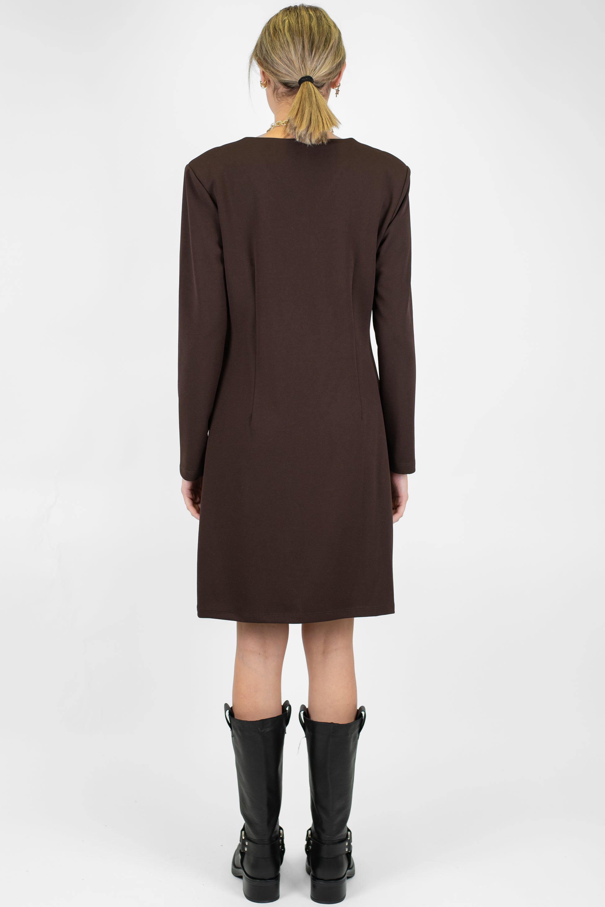 Motel - Abito corto manica lunga con collana