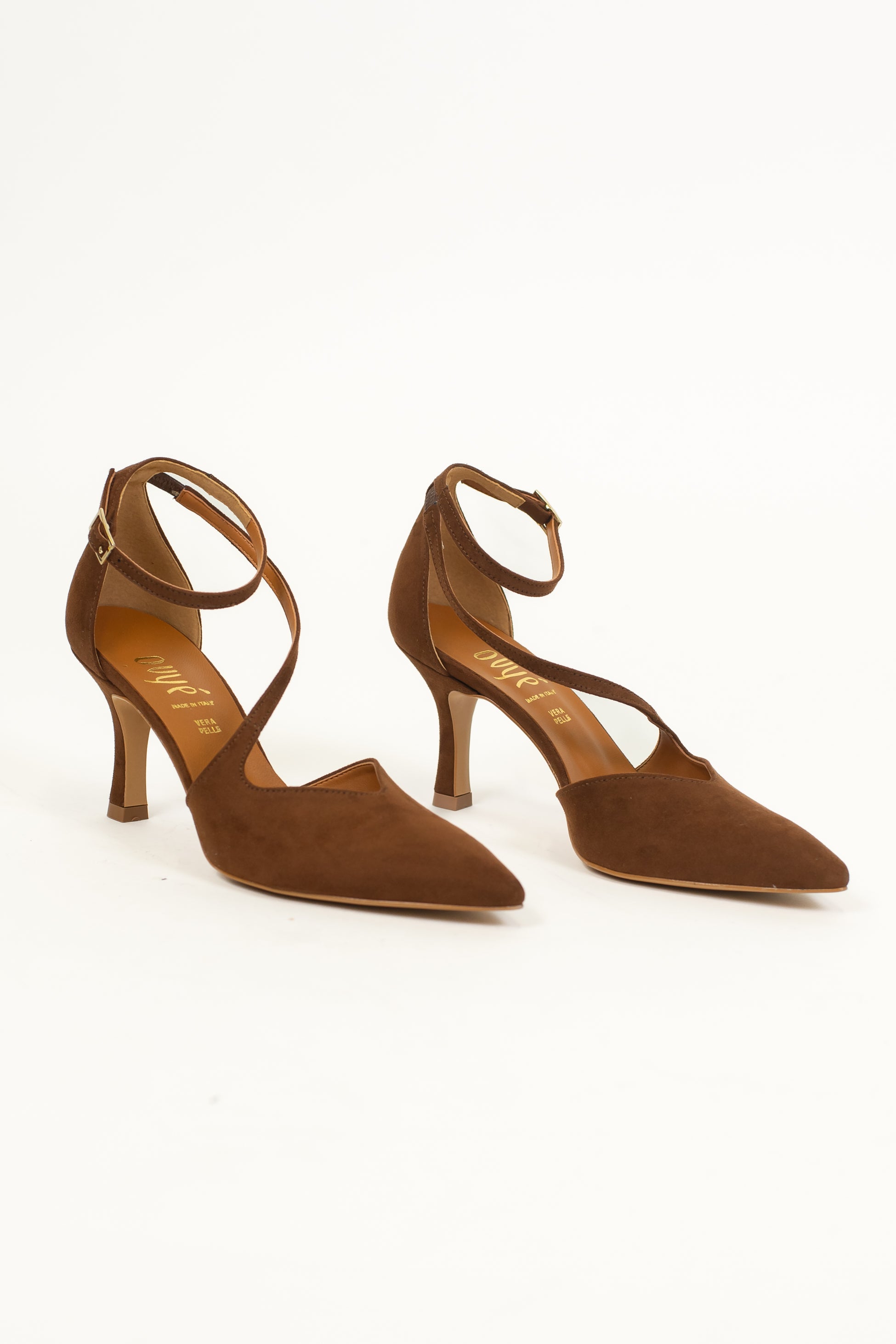 Ovyé - Decollete in camoscio con cinturino alla caviglia