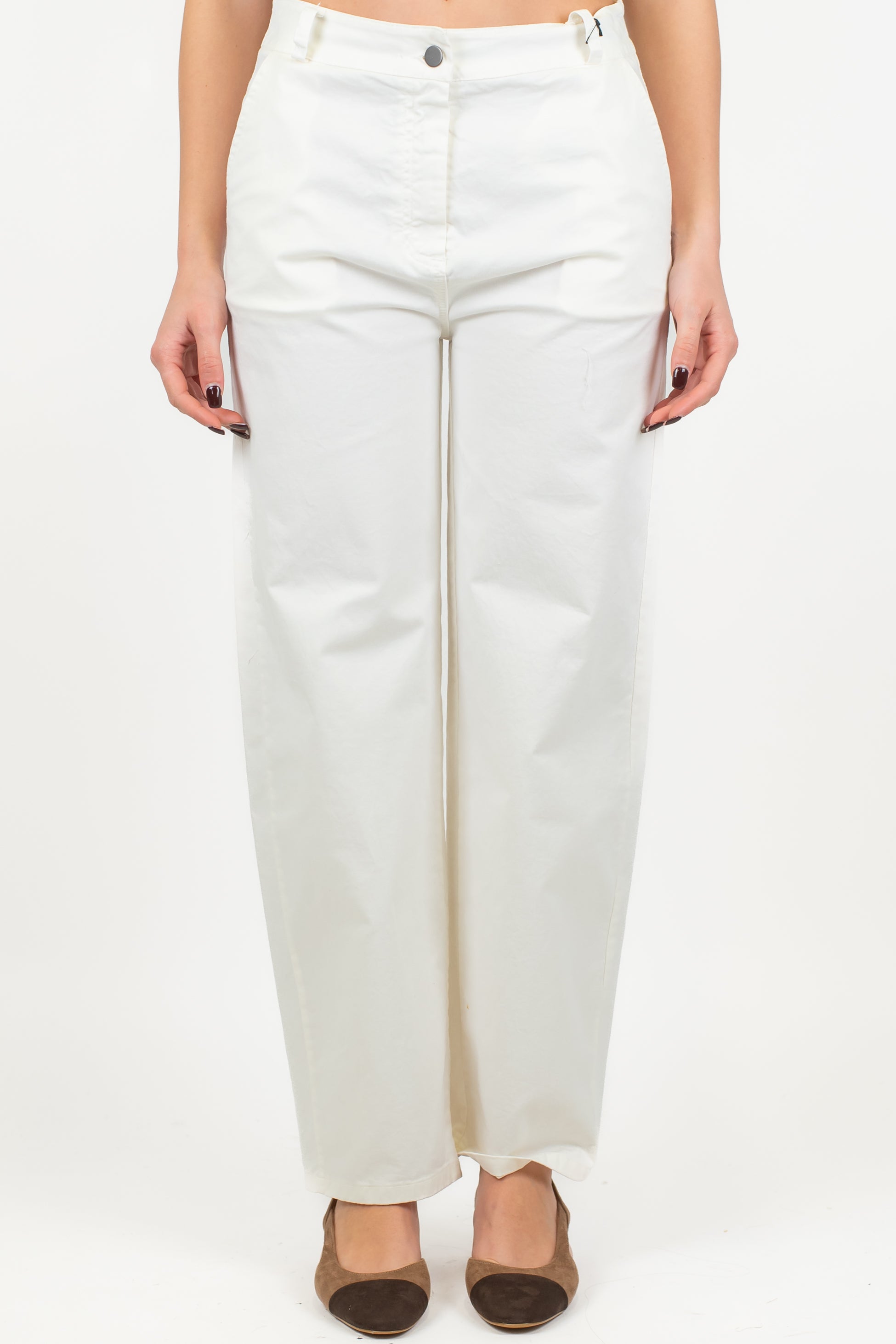 Tensione in - Pantalone balloon in cotone tinta unita