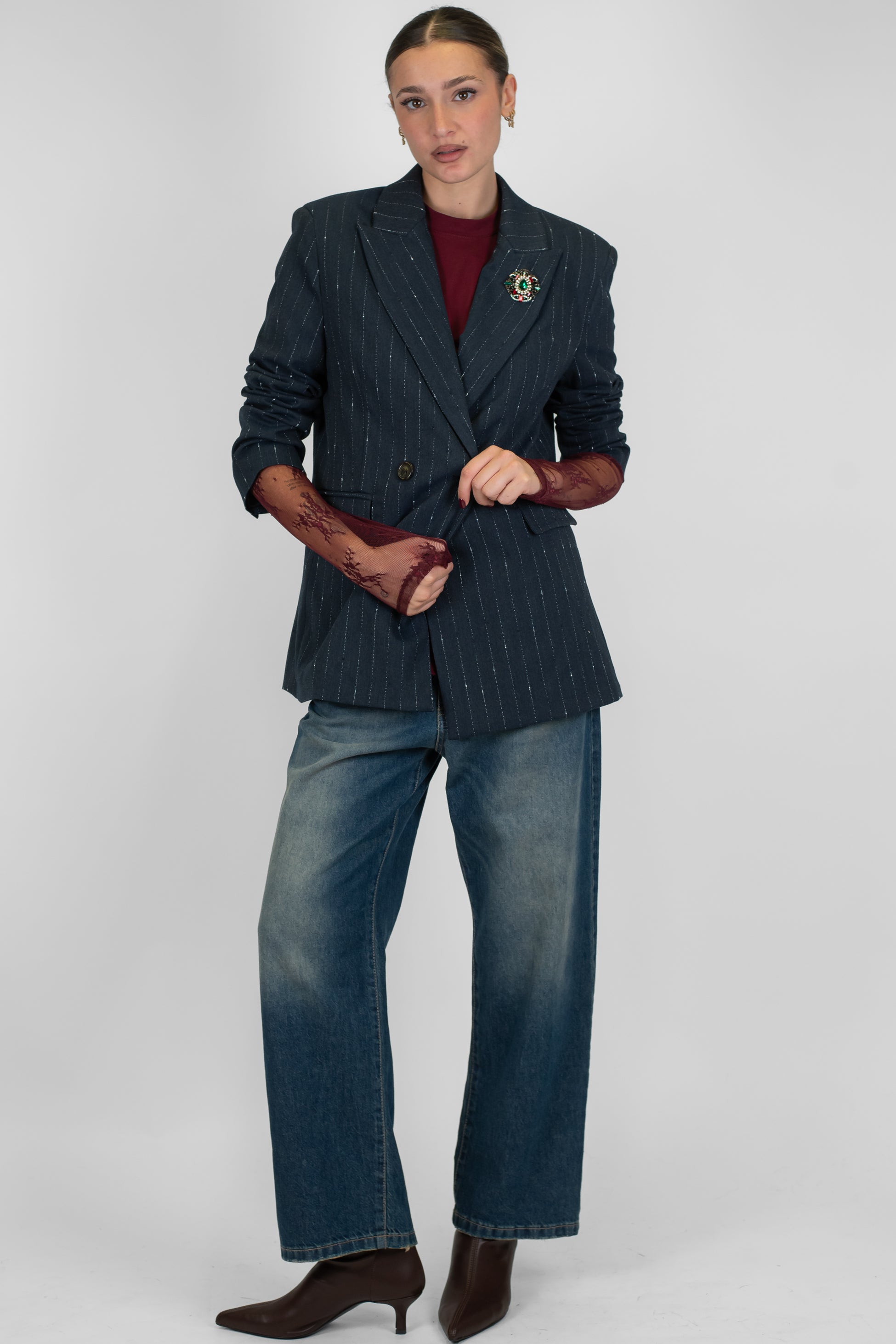 Tensione in - Jeans regular modello Tom lavaggio scuro