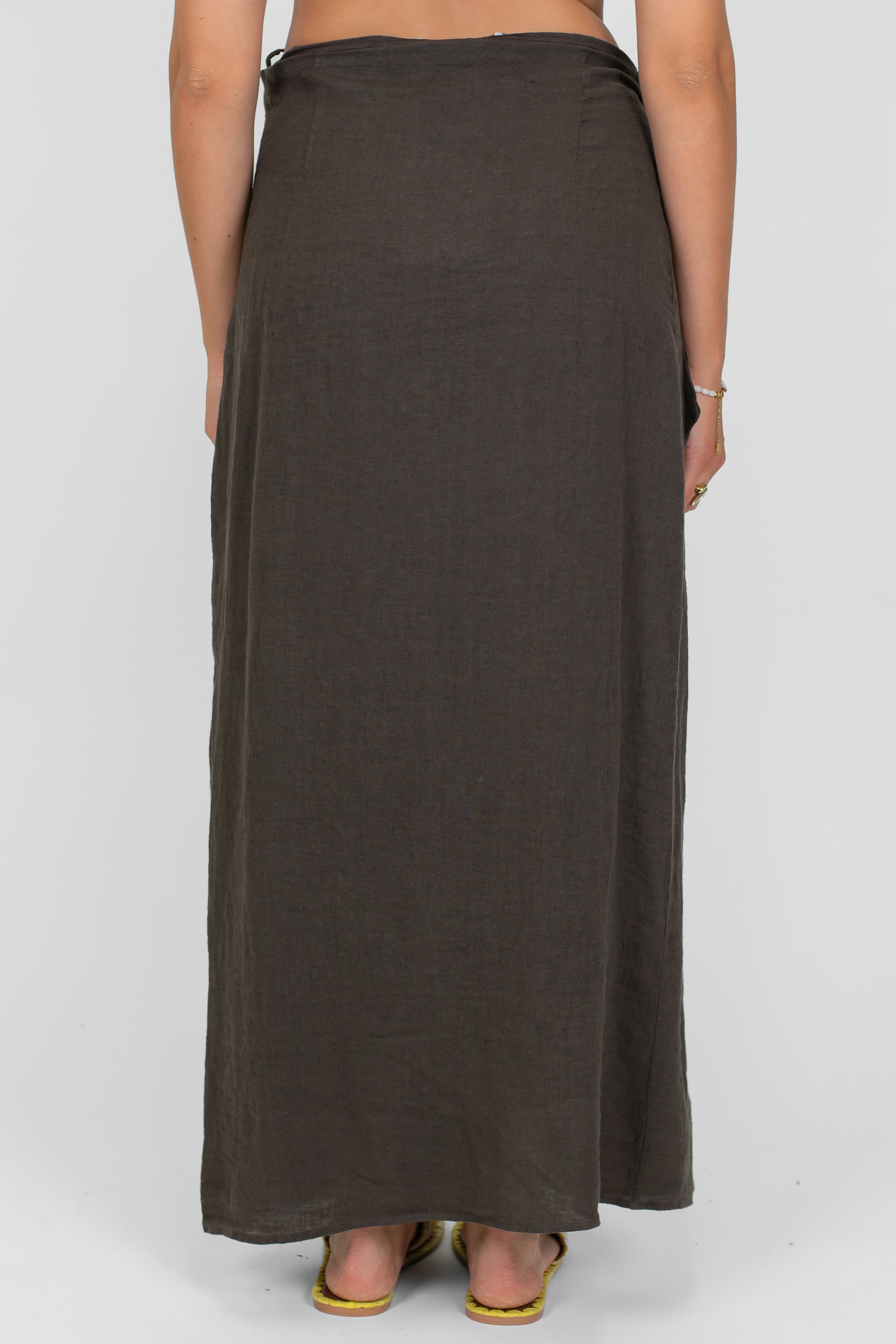 Haveone - Gonna pareo in lino chiusura portafoglio