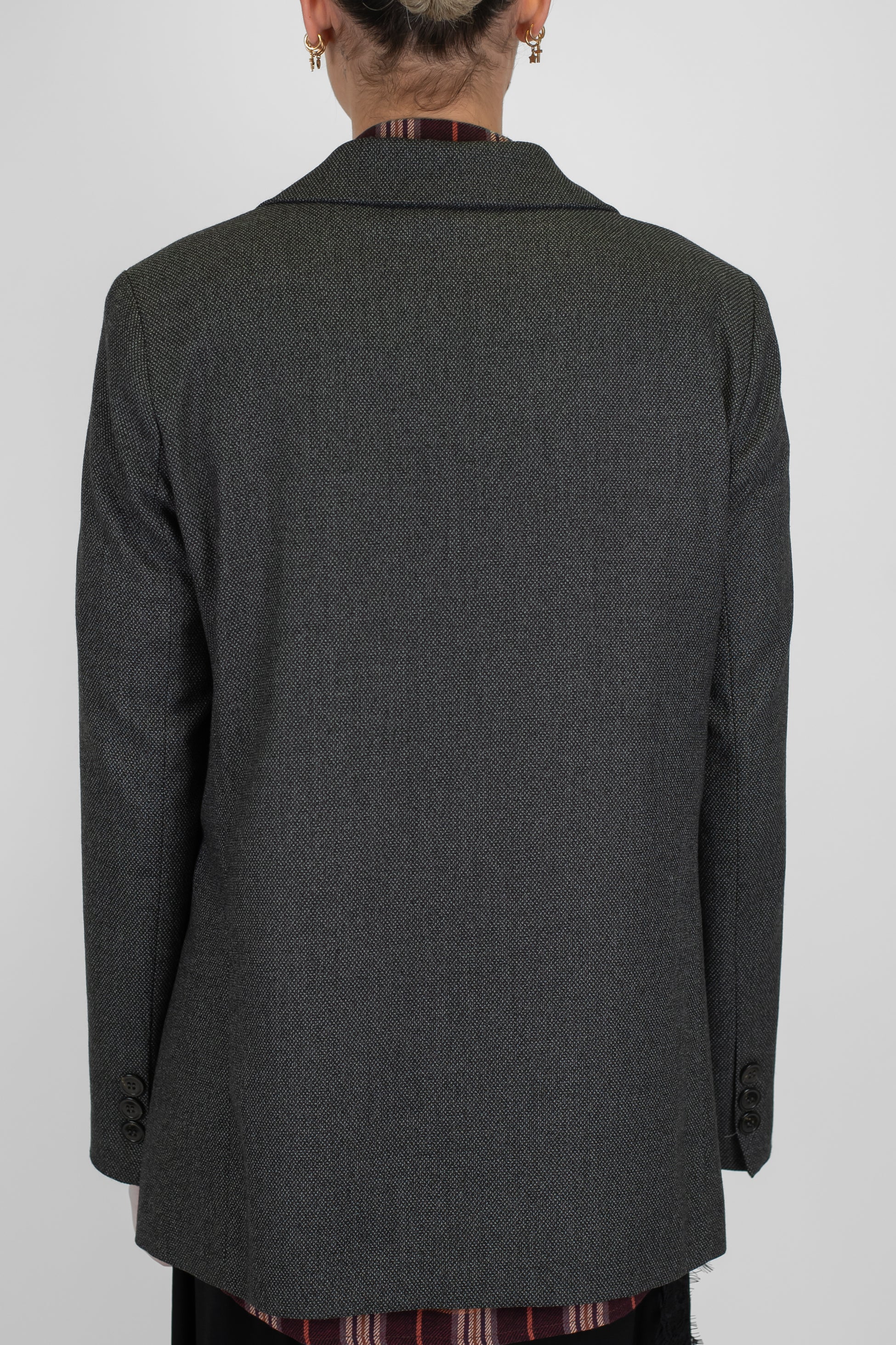 Maryley - Giacca monopetto con rever a lancia con borchie