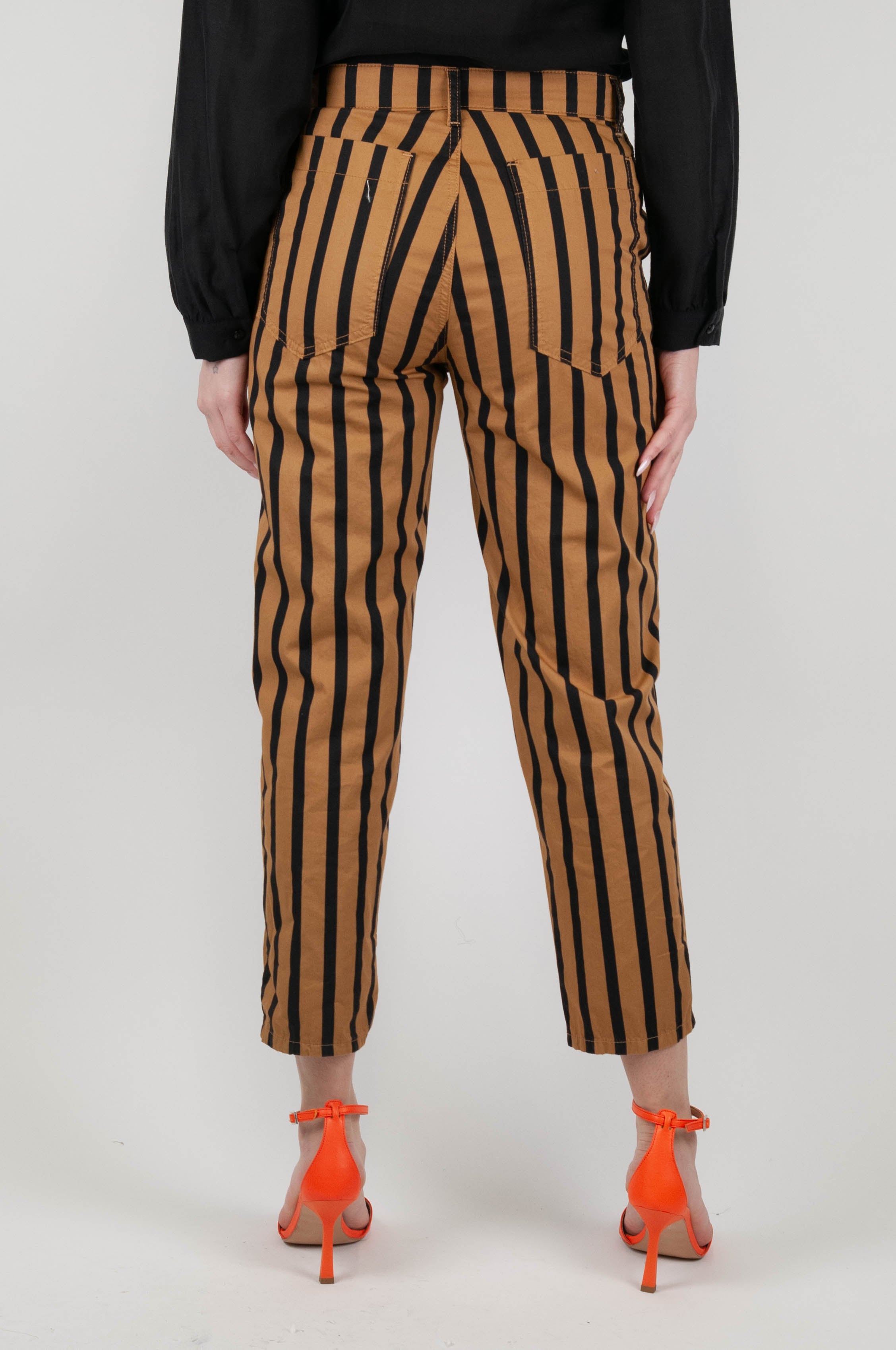 Tension in - Slim striped patterned trousers