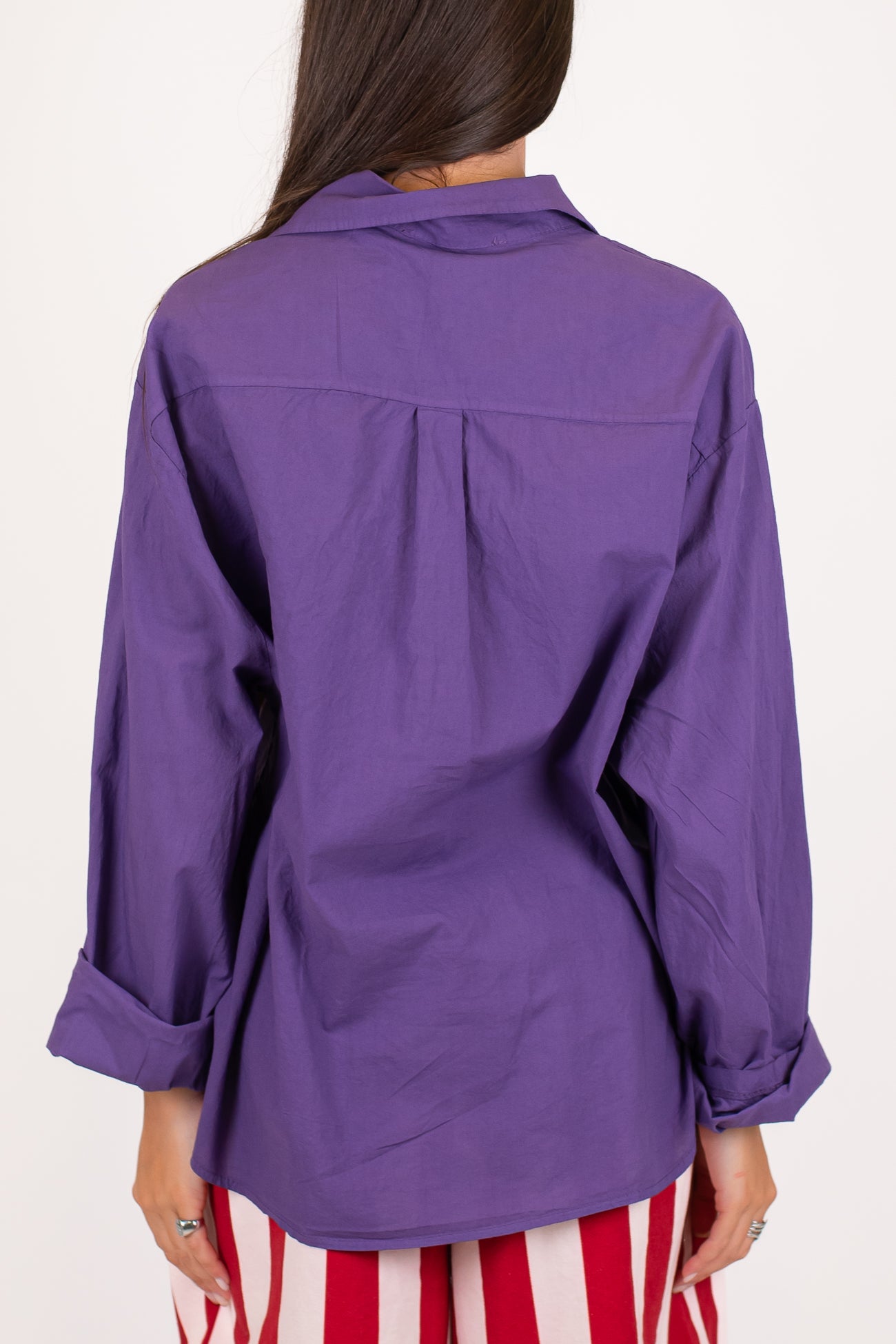 Haveone - Camicia in mussola di cotone con doppia tasca
