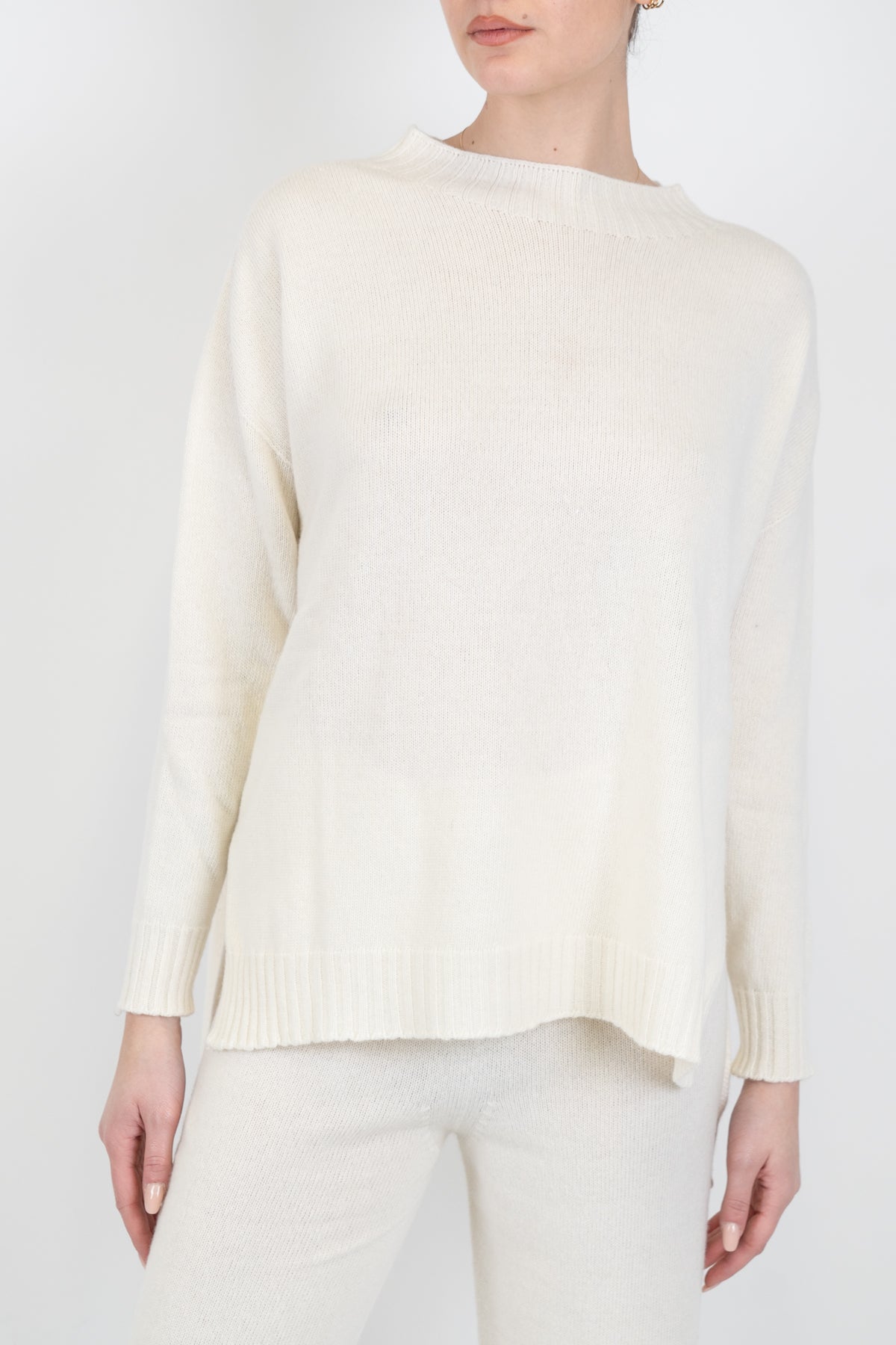 Haveone - Maglia girocollo over in misto lana e cashmere