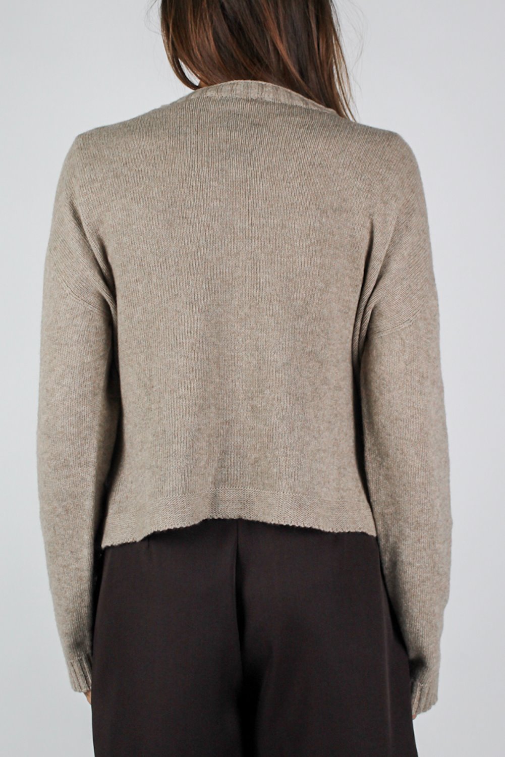 Maryley - Cardigan in misto lana e cashmere con chiusura alamari