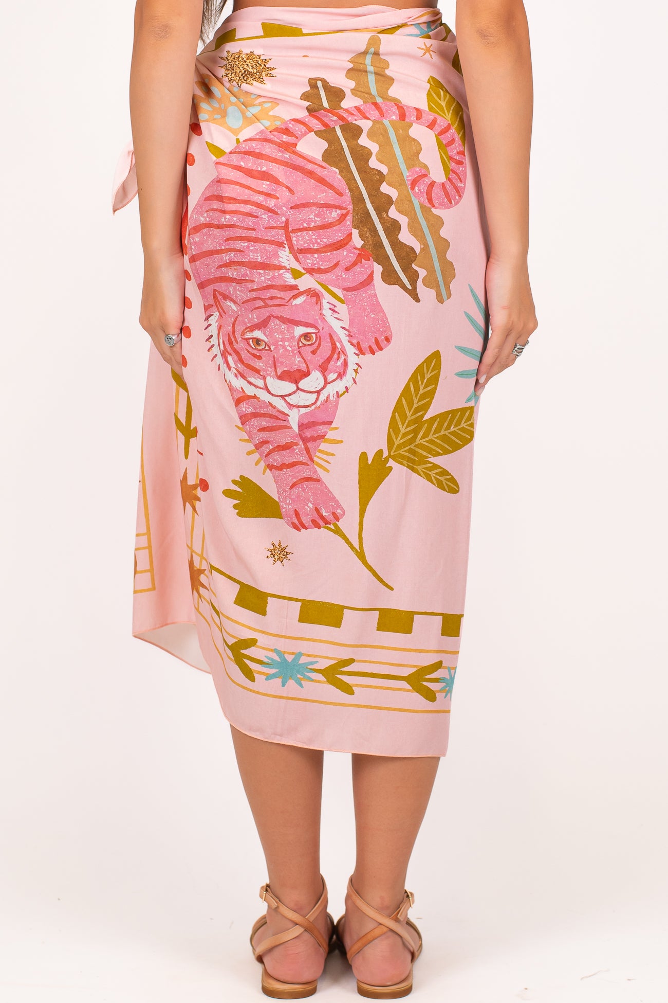 Haveone - Gonna pareo in viscosa leggera fantasia tigre
