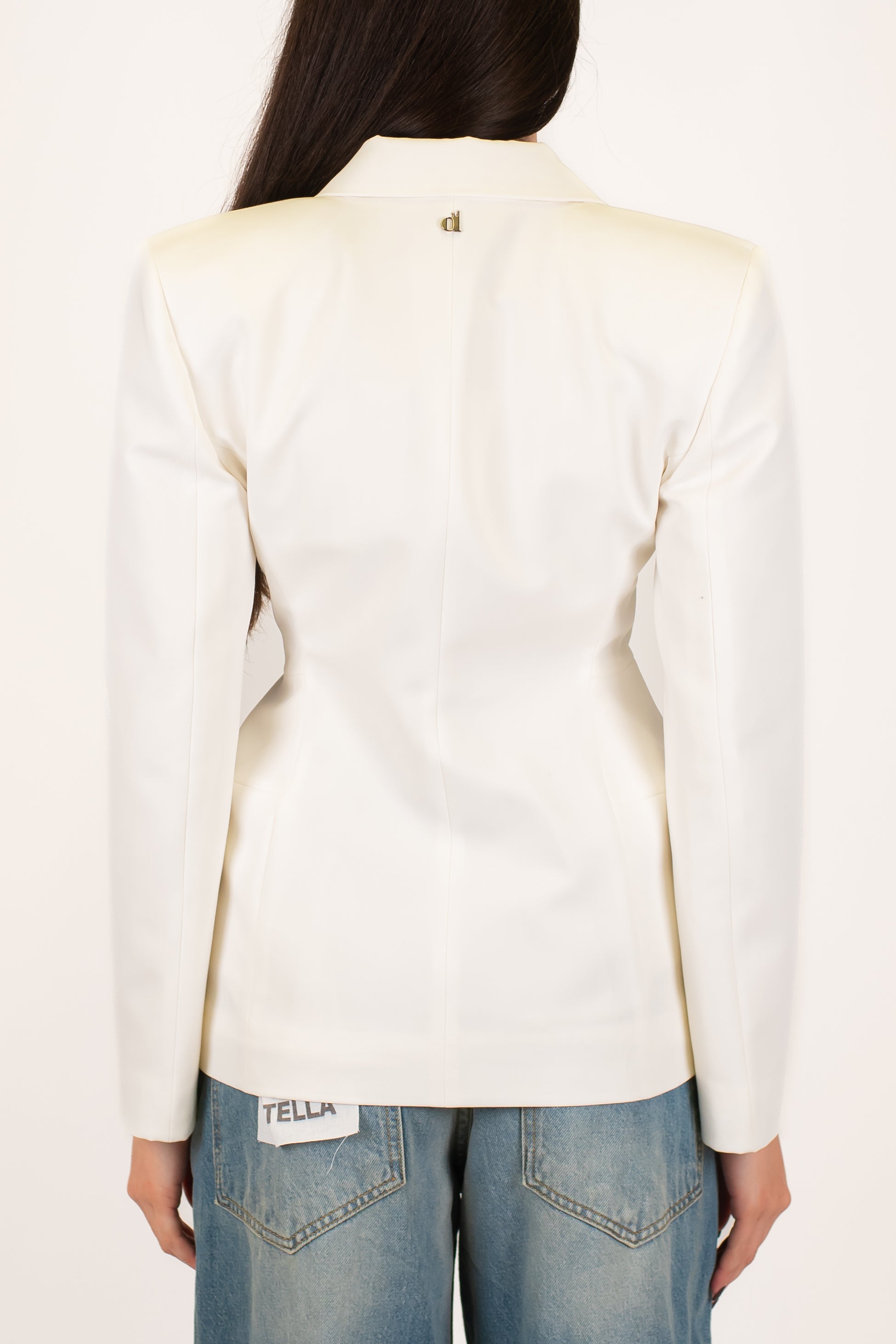 Dixie - Giacca doppiopetto slim con spalline