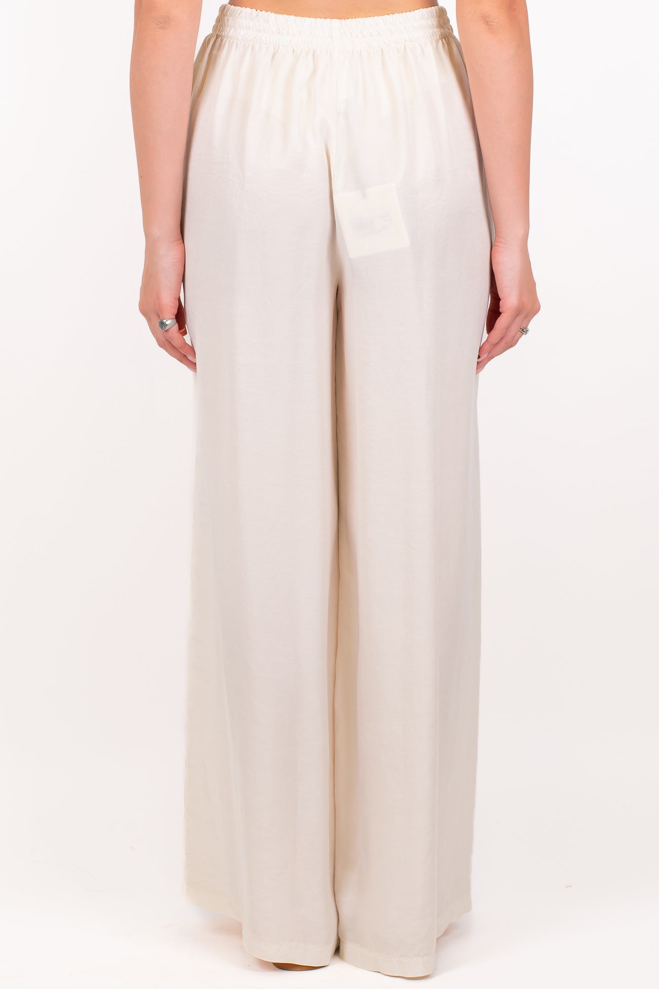 Tensione in - Pantalone palazzo in lyocell mano cupro con elastico in vita