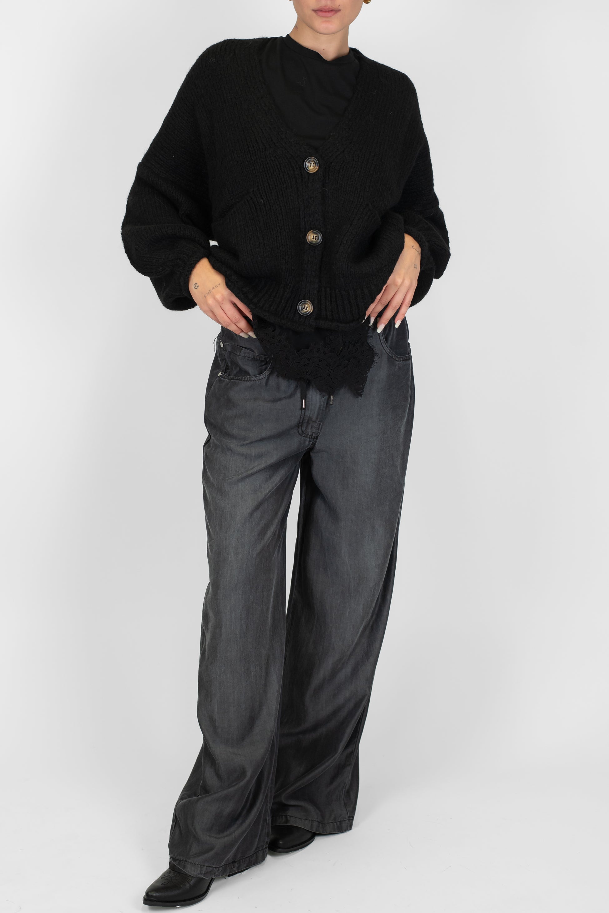 Motel - Pantalaccio in lyocell con coulisse in vita