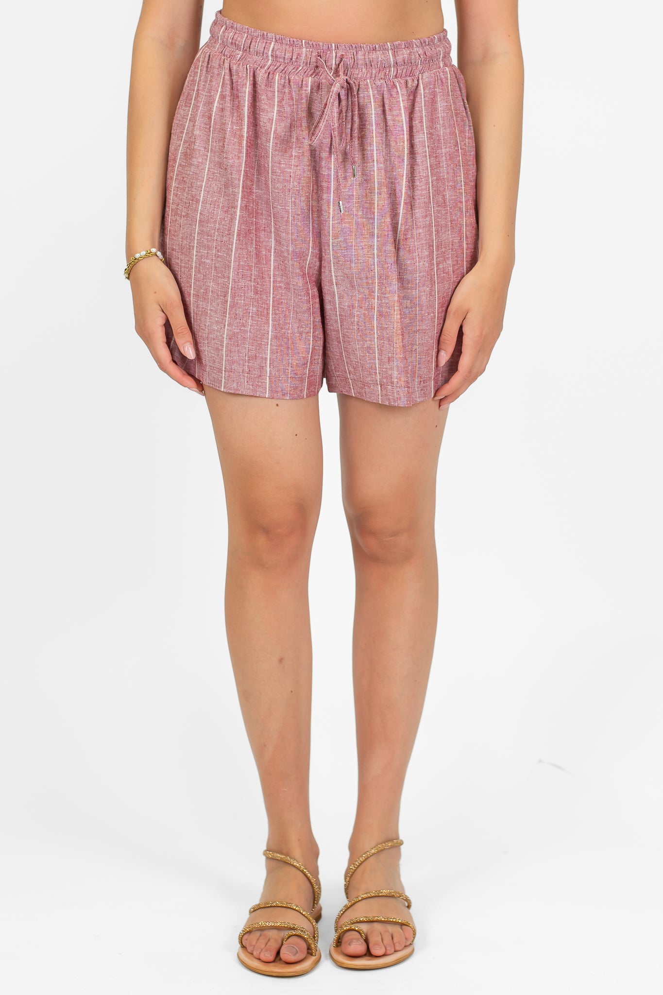 Haveone - Shorts gessato con coulisse
