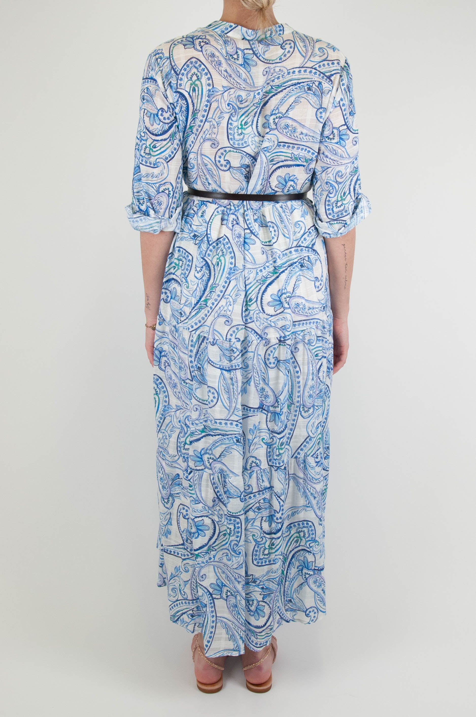 Tension in - Patterned shirtdress with mandarin collar