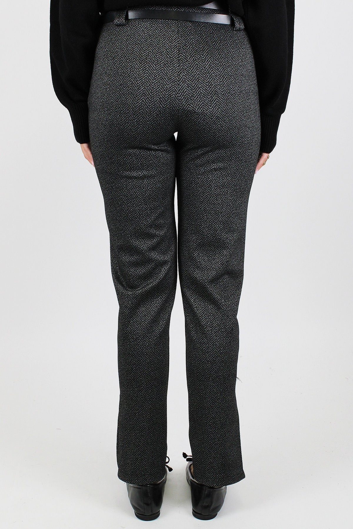 Haveone - Panta-leggings fantasia spigata con spacchetto sulle caviglie