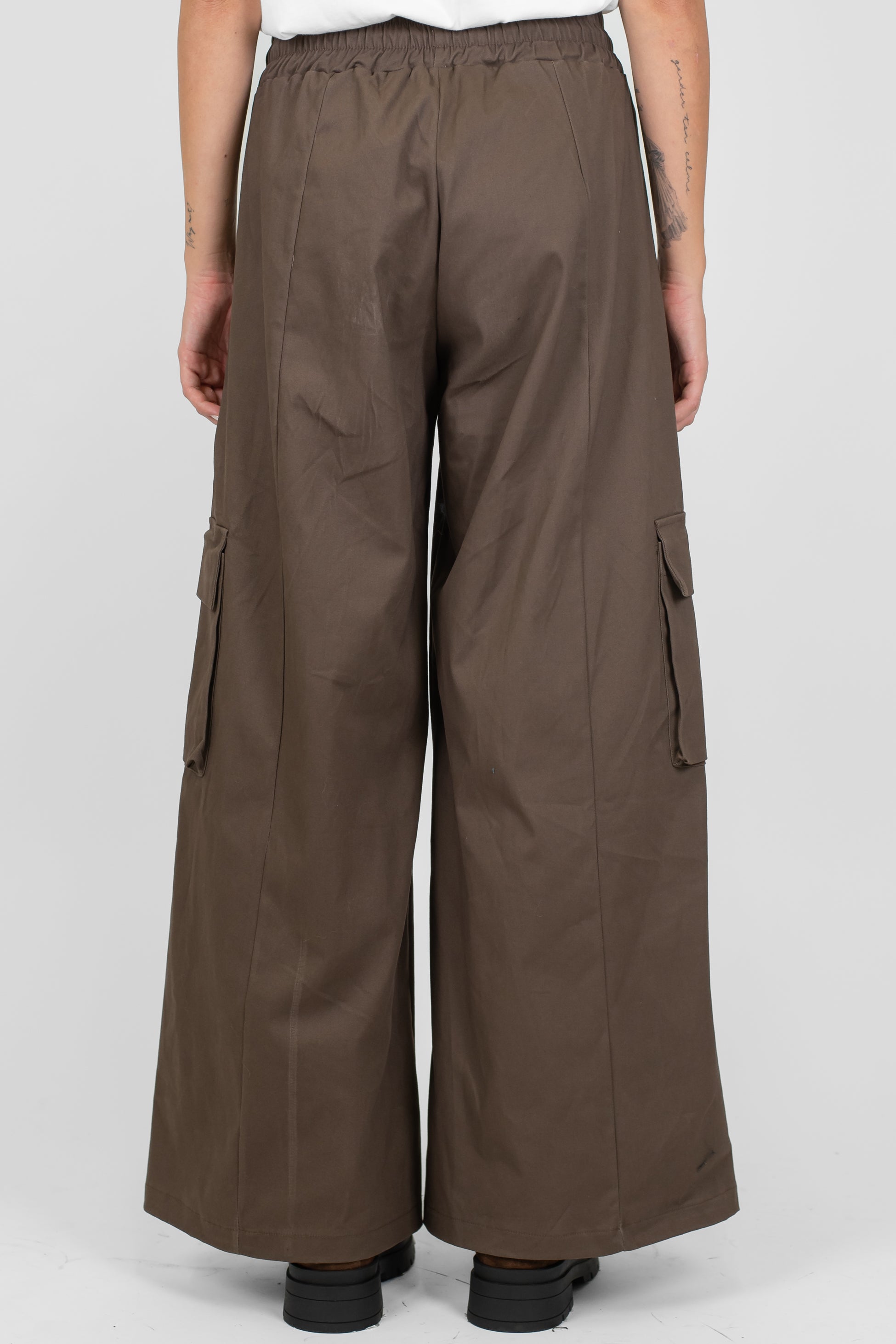 Haveone - Pantalone palazzo cargo con coulisse