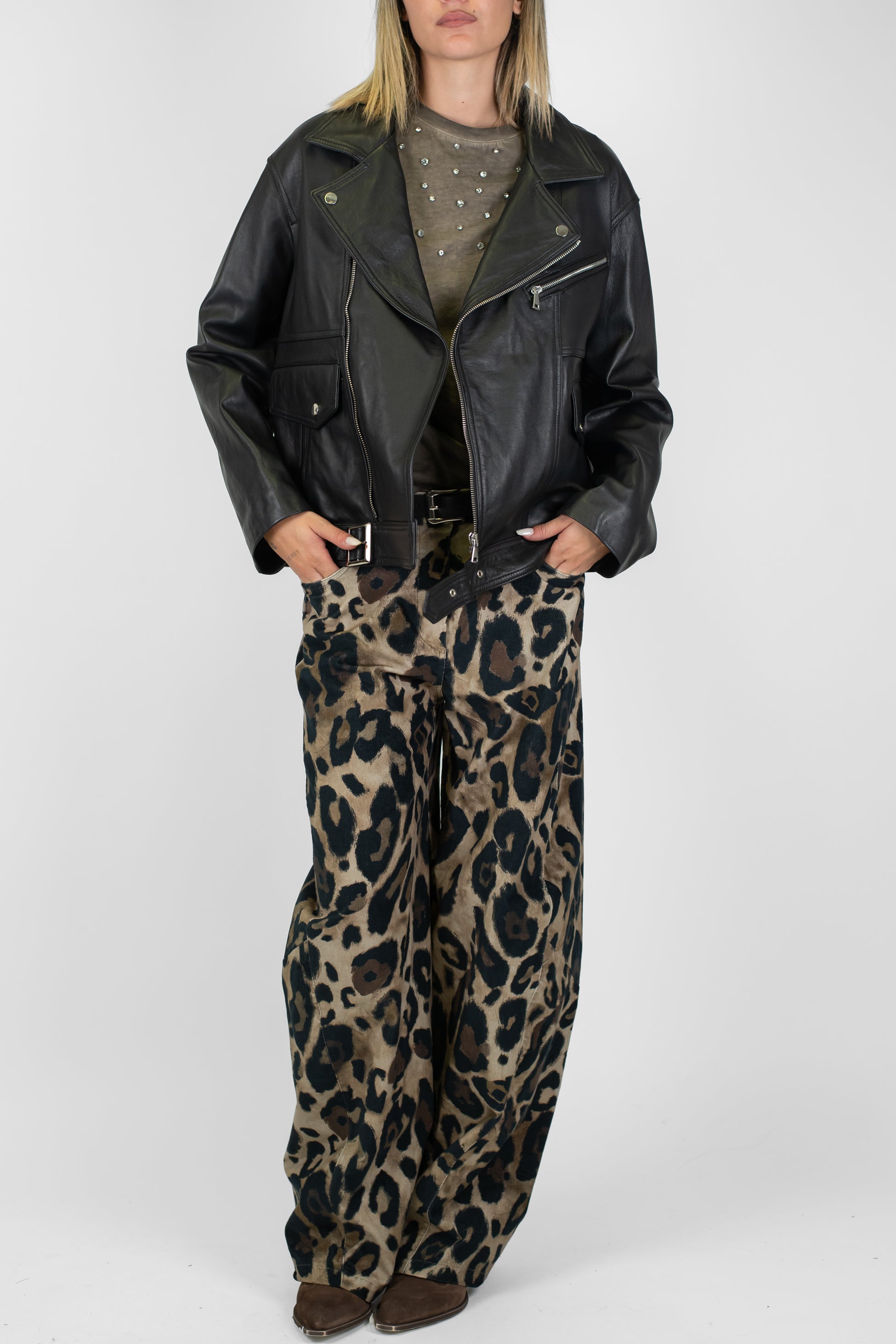 Tensione in - Chiodo in vera pelle