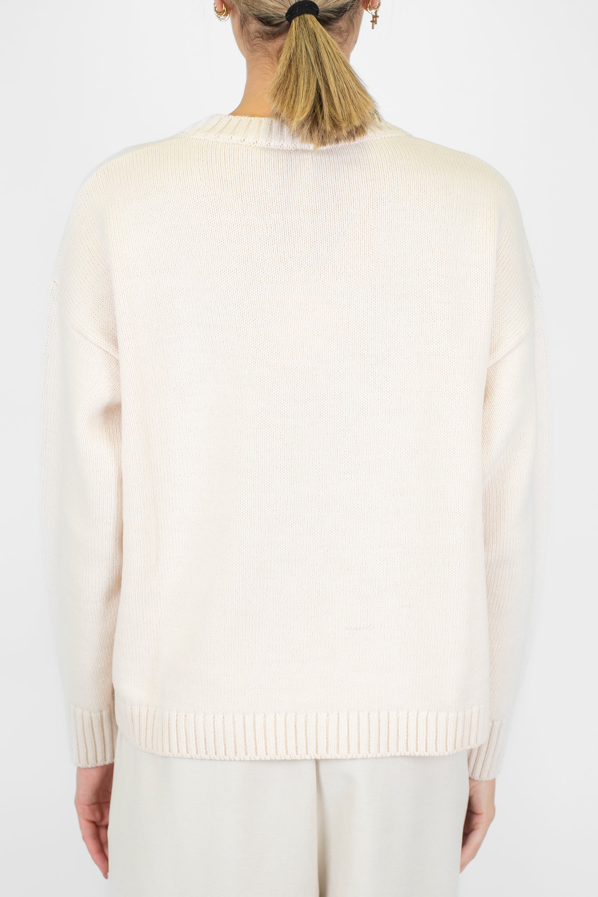Tensione in - Maglia con scritta in misto lana/cashmere