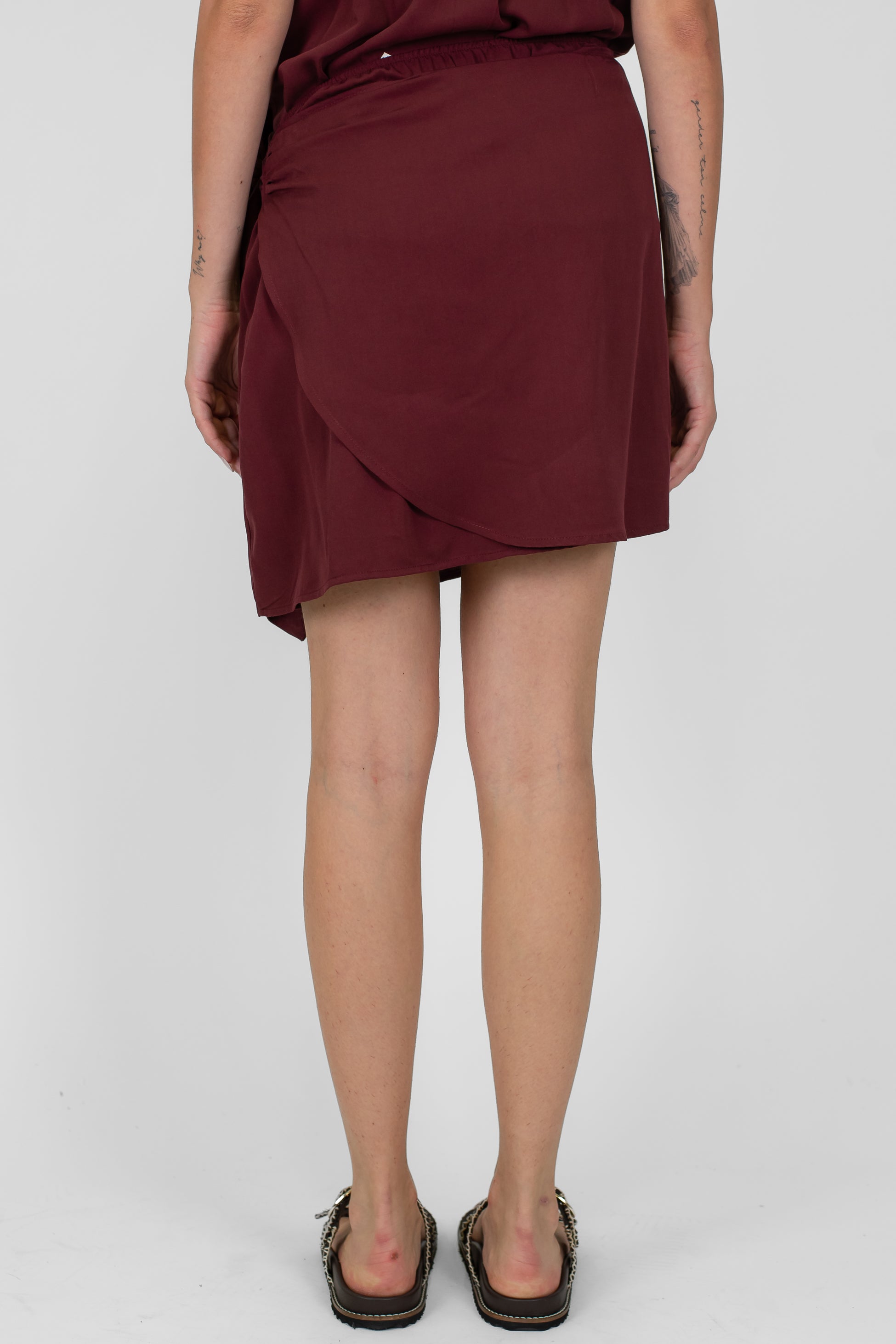 Haveone - Minigonna pareo a portafoglio in viscosa leggera