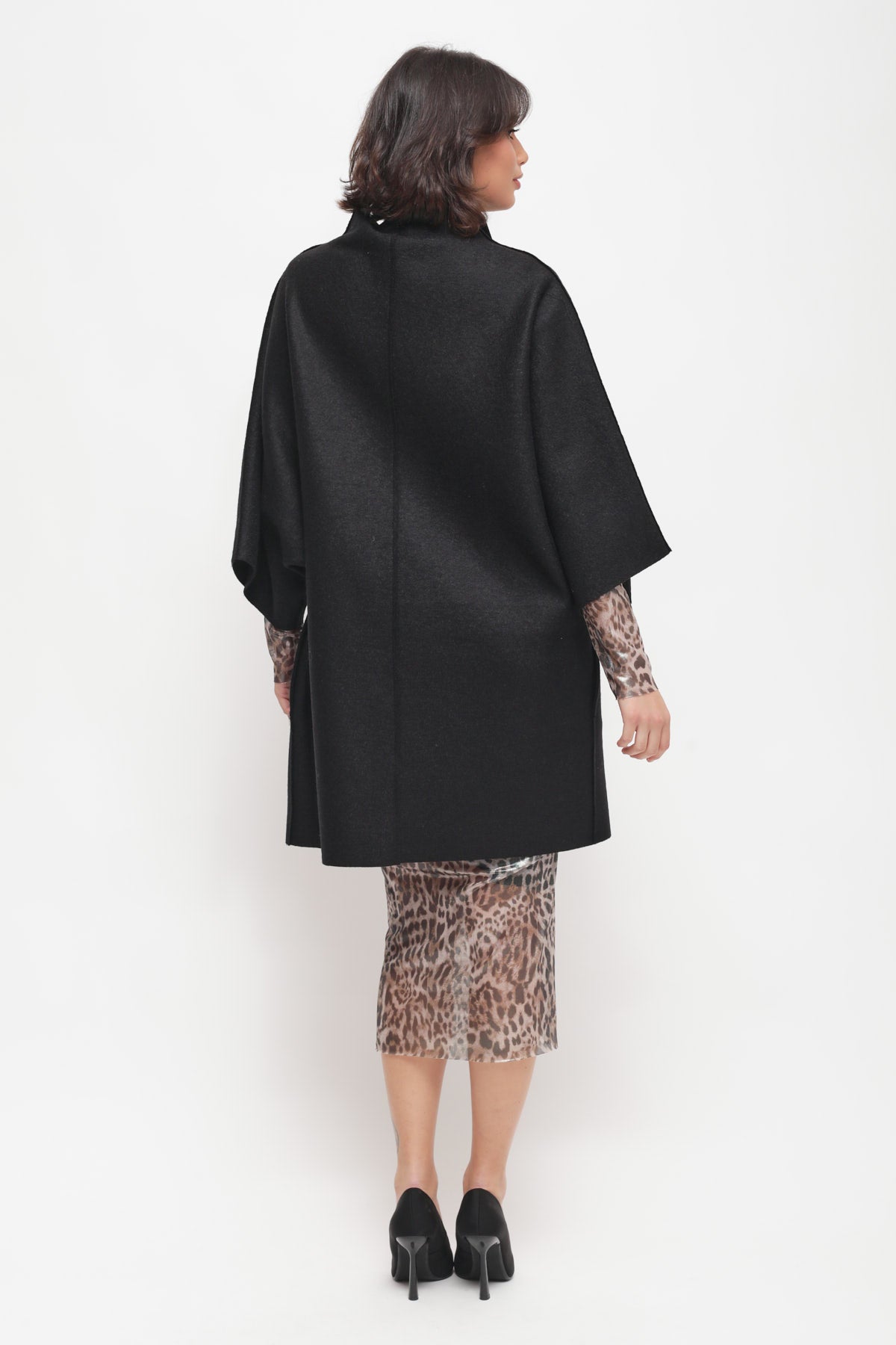 Maryley - Cappa in pura lana con manica tre quarti