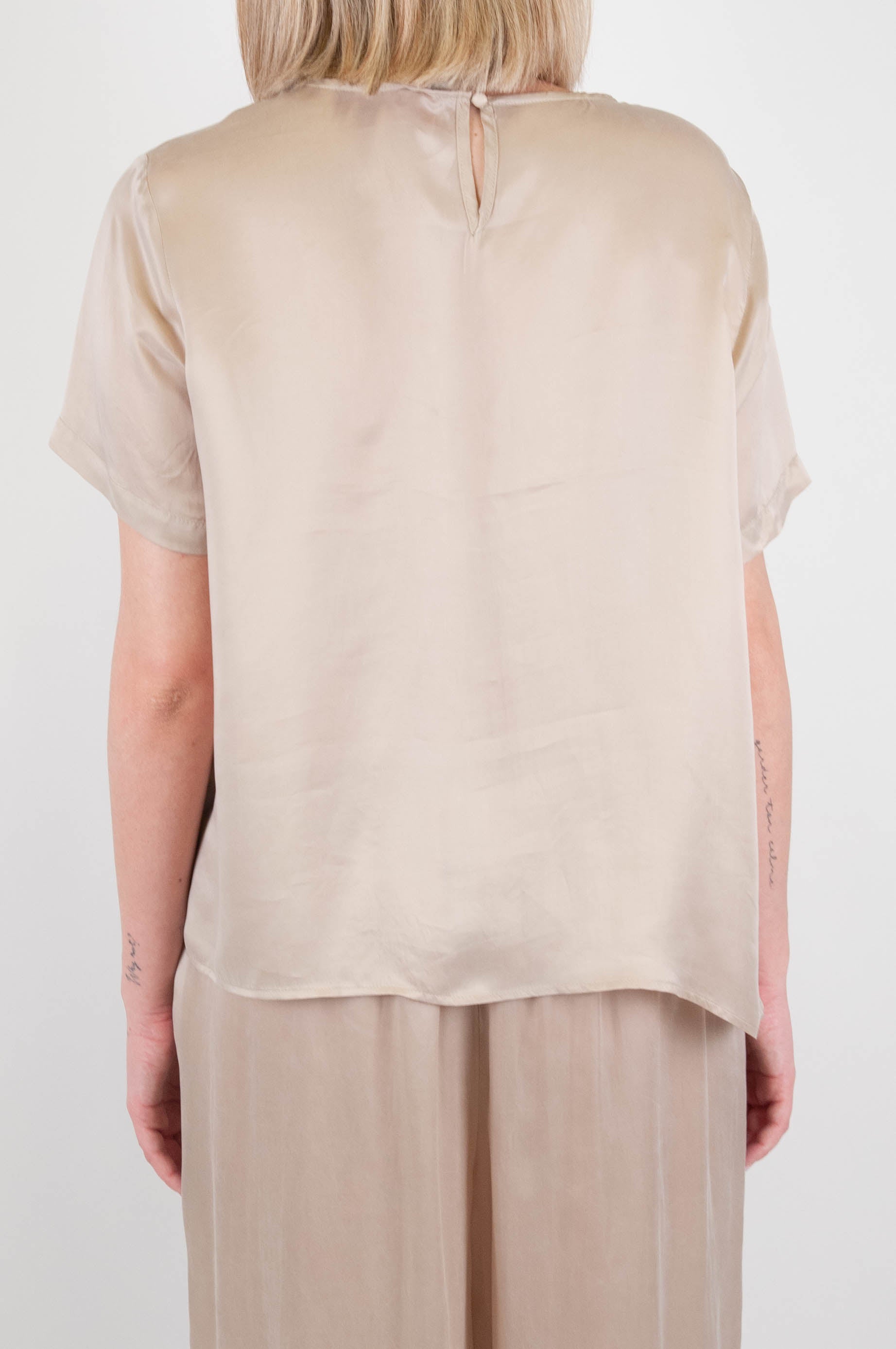 Tension in - Cupro half sleeve blouse