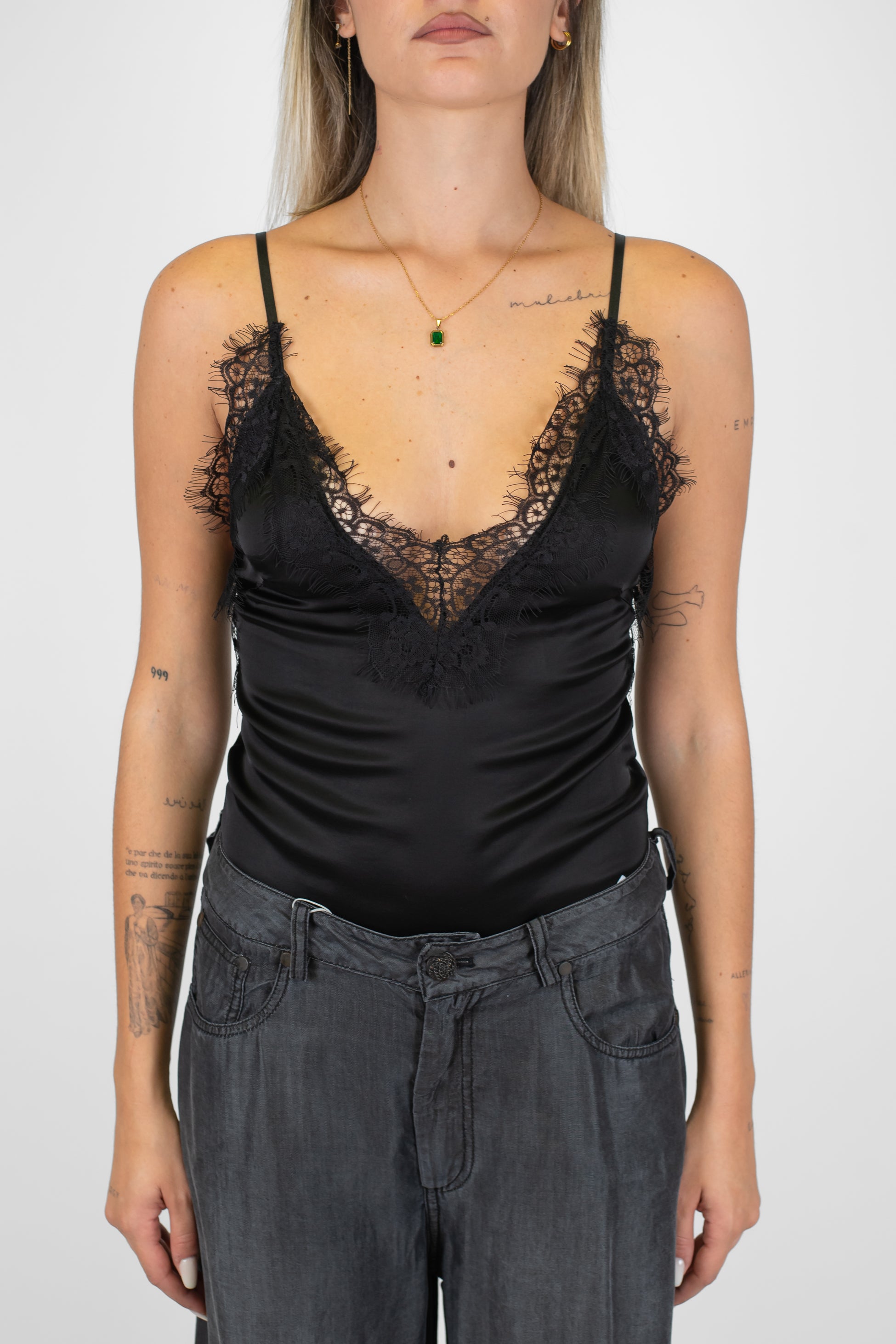 Dixie - Body con inserti in pizzo