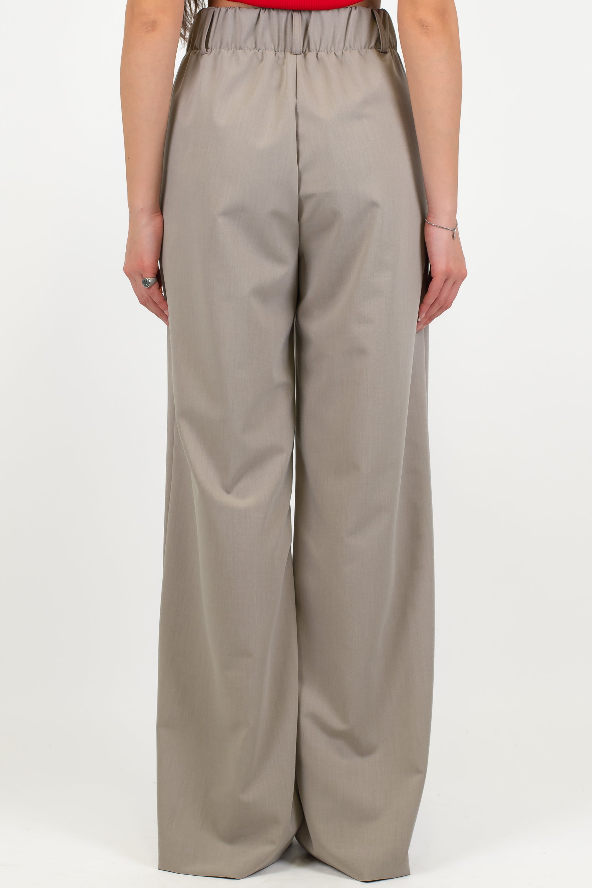 Dixie - Pantalone palazzo con elastico sul retro