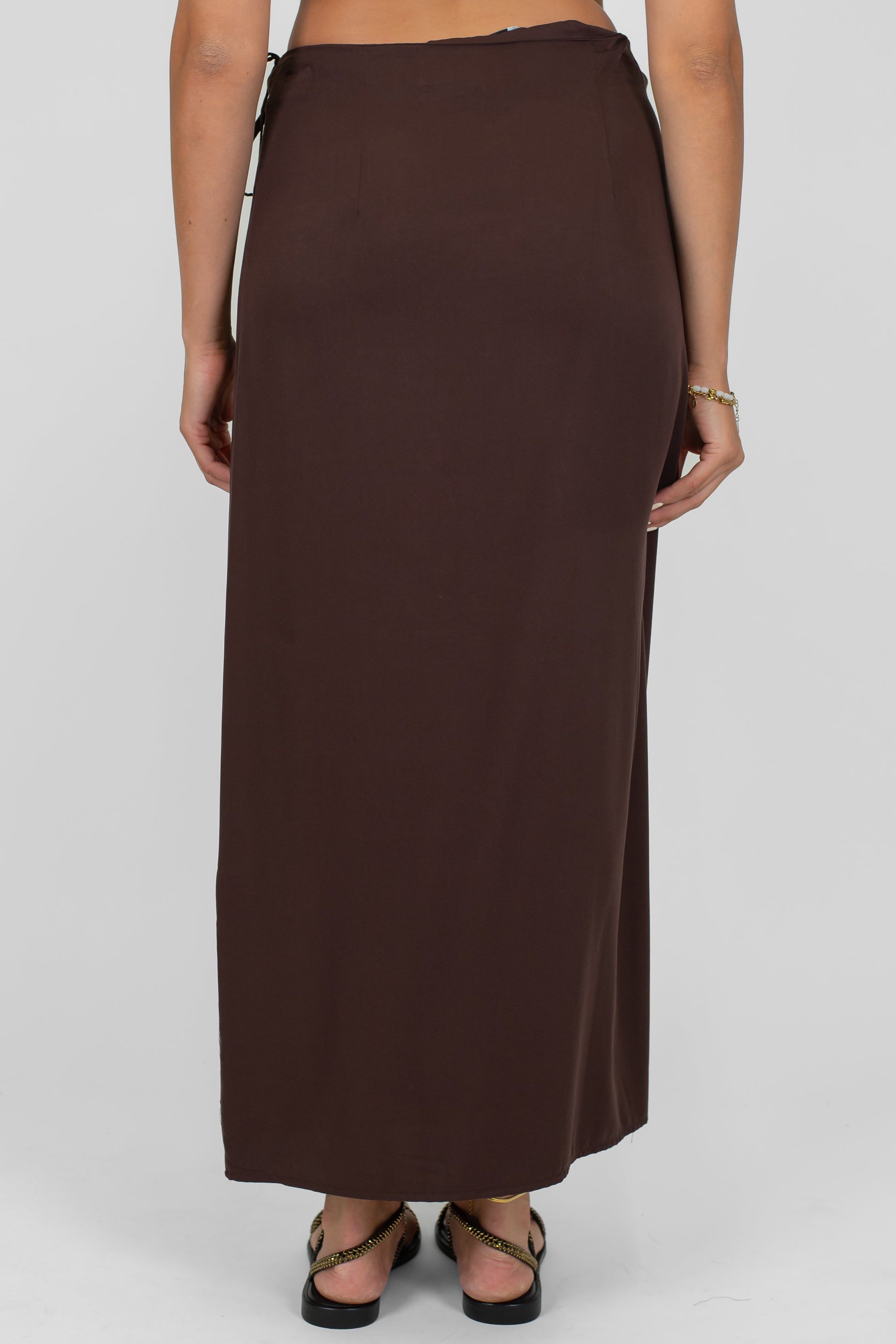 Haveone - Gonna pareo a portafoglio tinta unita in viscosa leggera