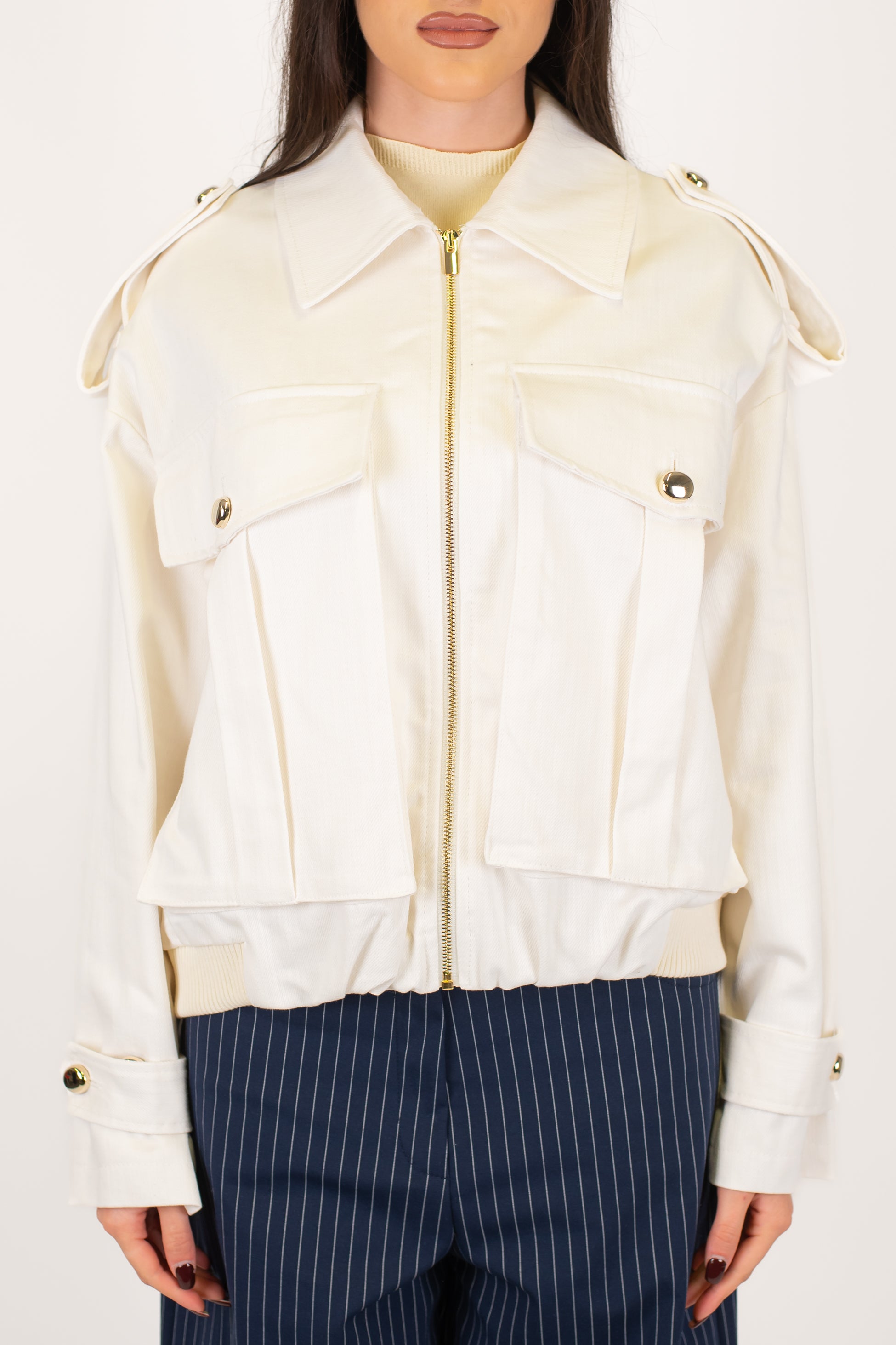 Maryley - Giubbino con tasconi in cotone