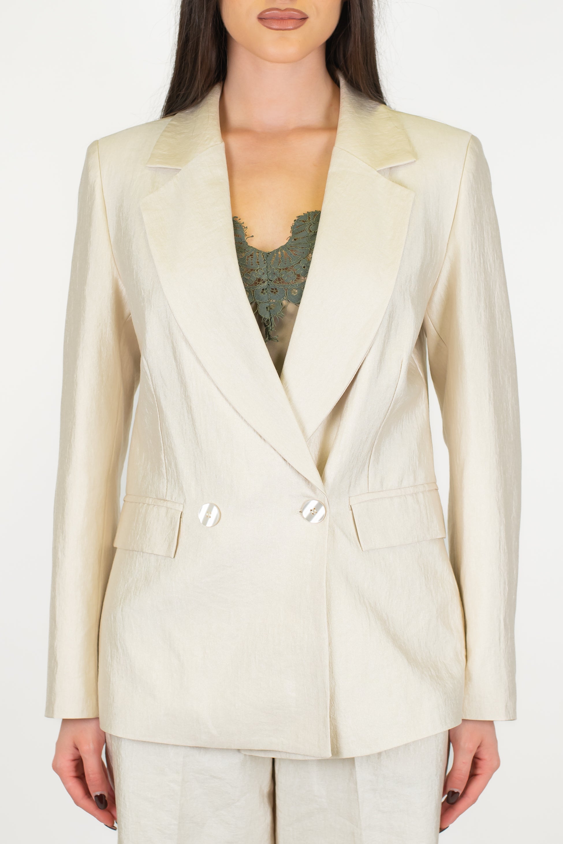 Motel - Giacca doppiopetto con rever ampio a lancia