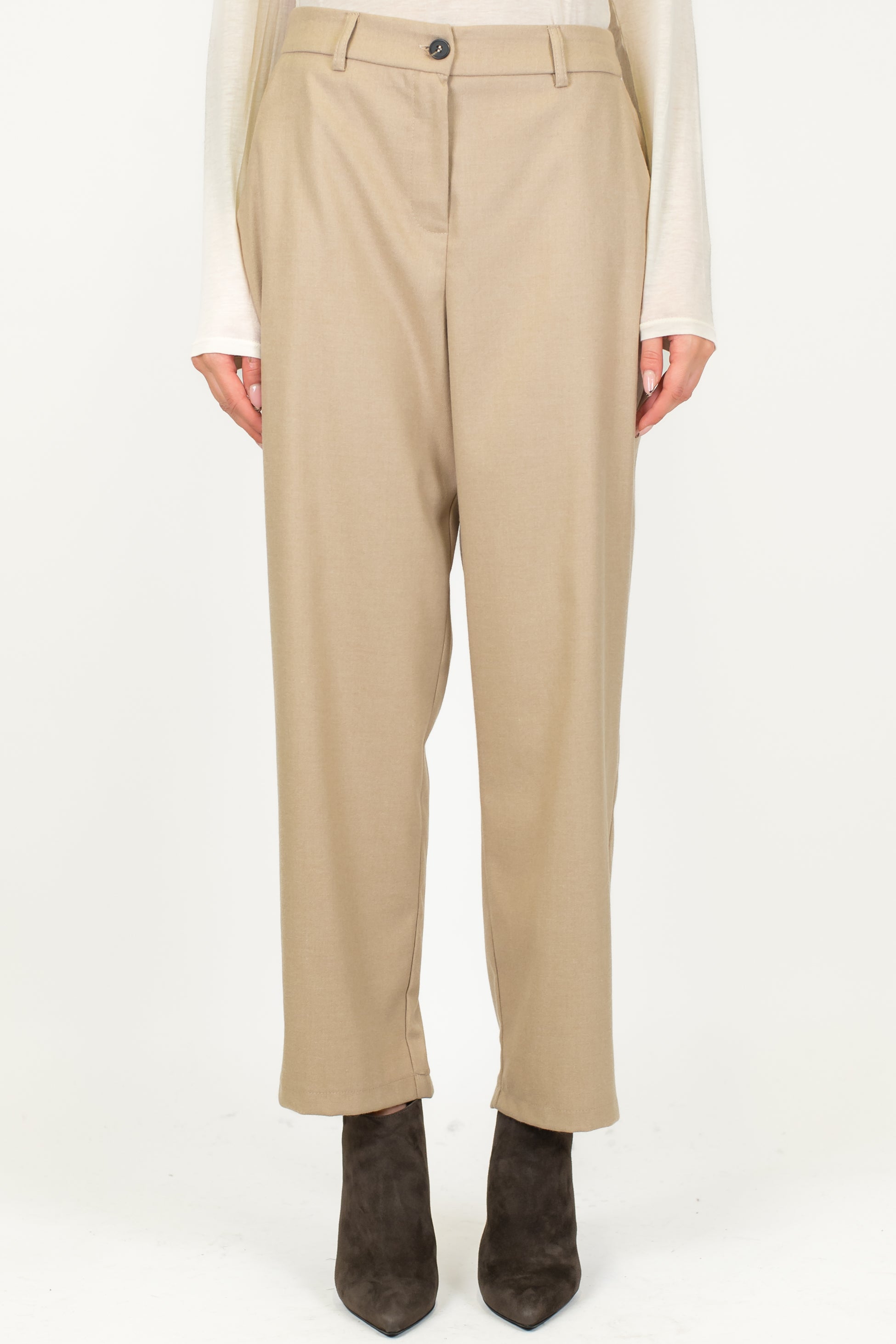 Tensione in - Pantalone in flanella slim