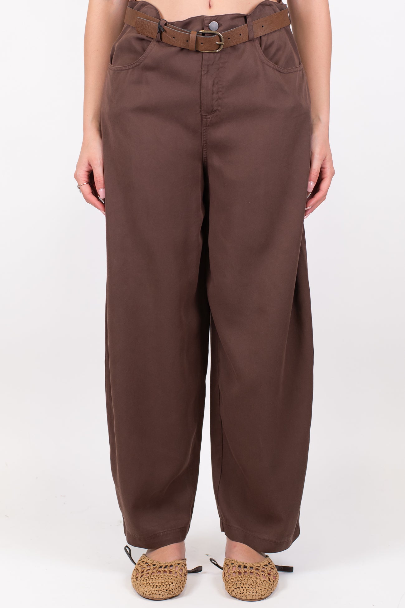 Tensione in - Pantalone barrell in lyocell