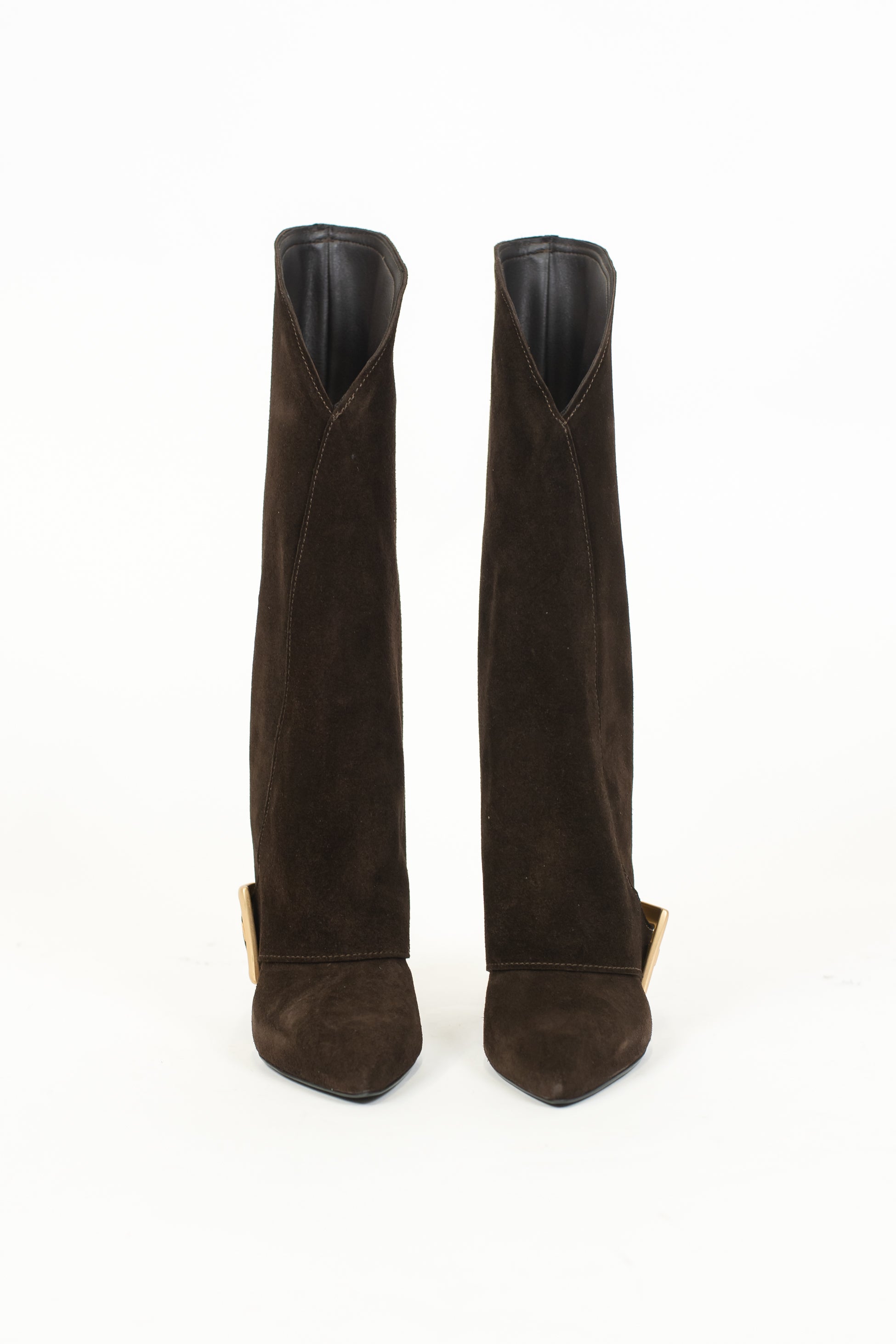 Ovyé - Stivale in camoscio con tacchetto e fibbia a contrasto