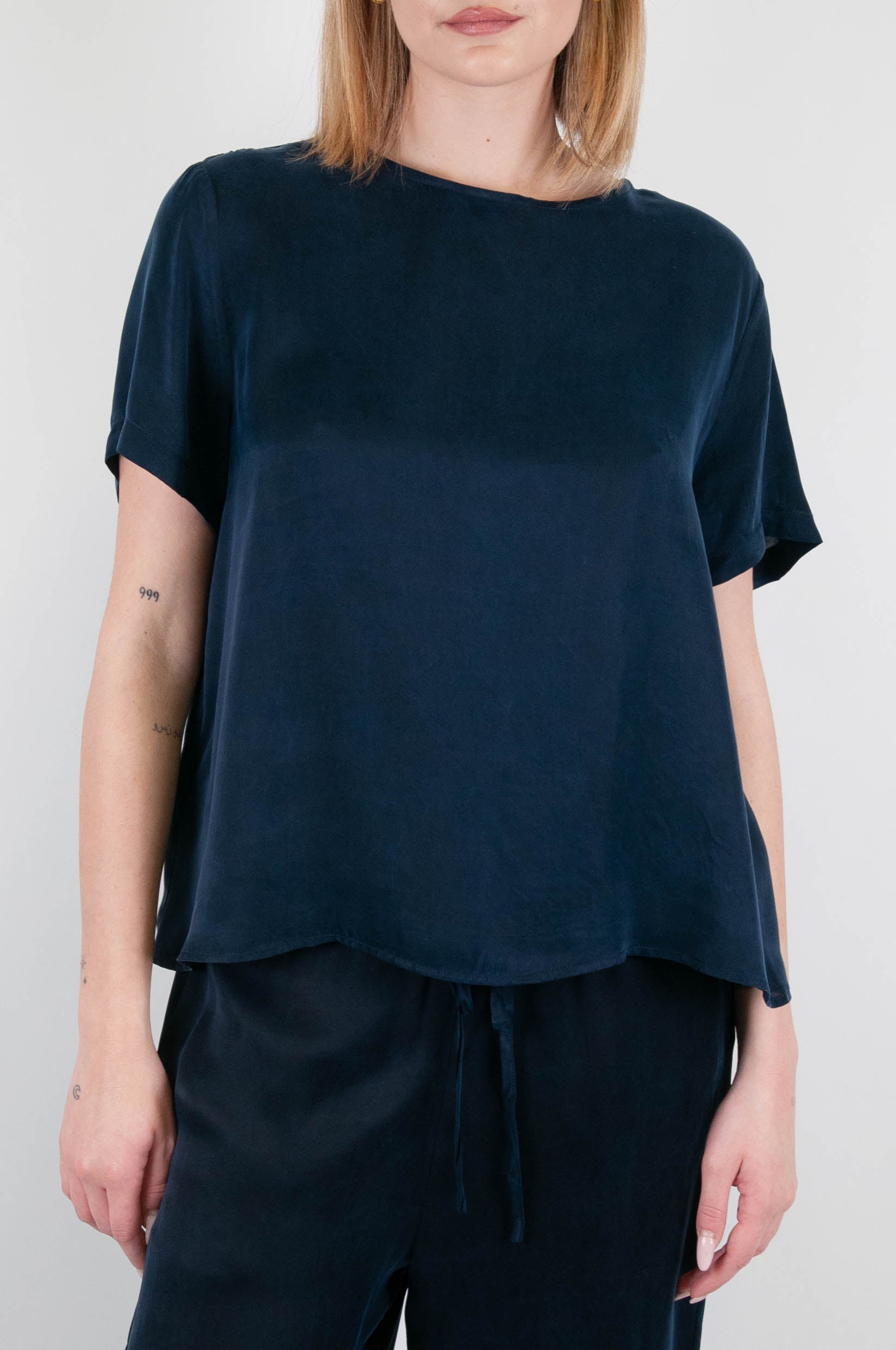 Tension in - Cupro half sleeve blouse