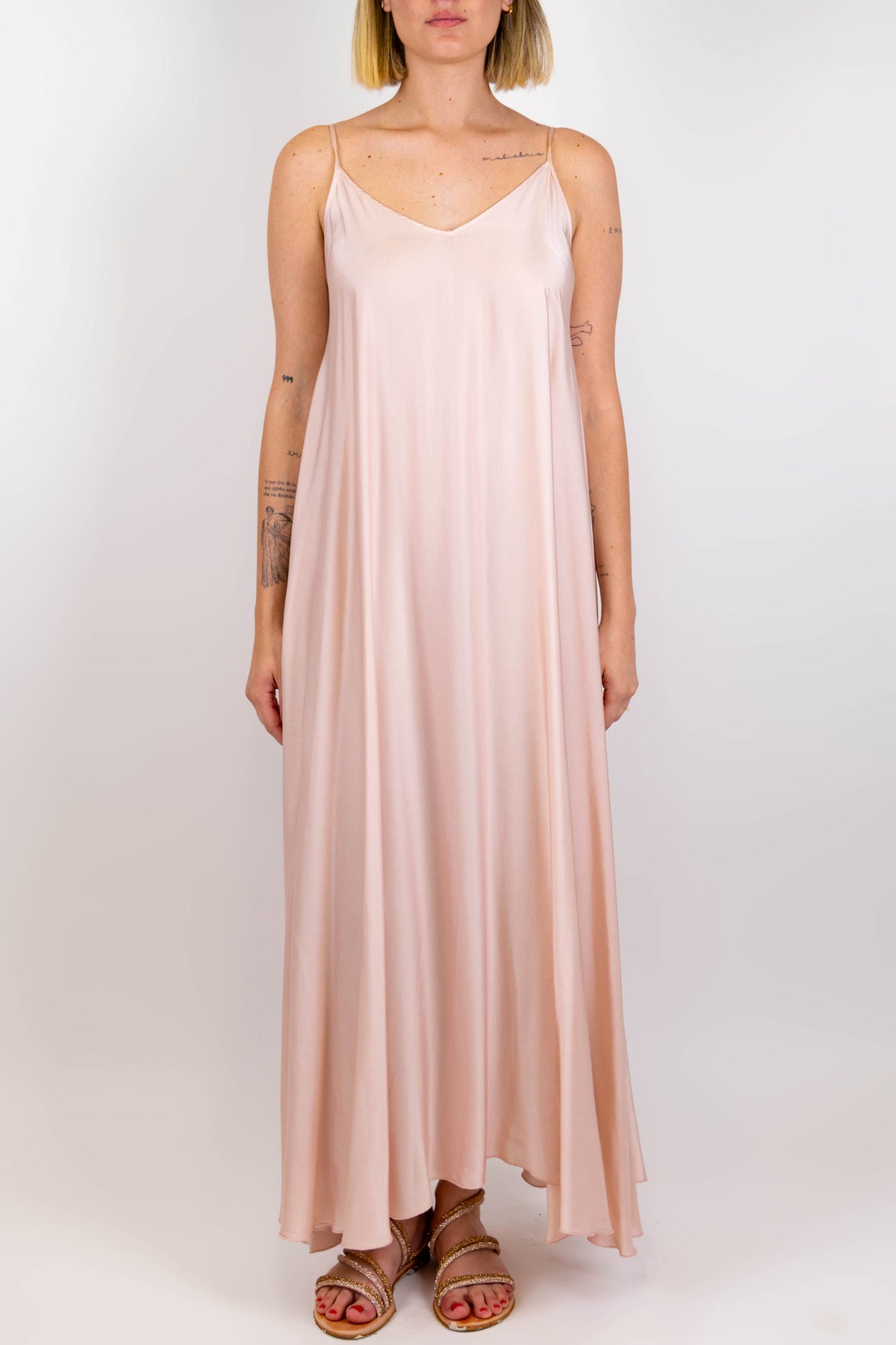 Motel - Abito lungo in viscosa con bretelline