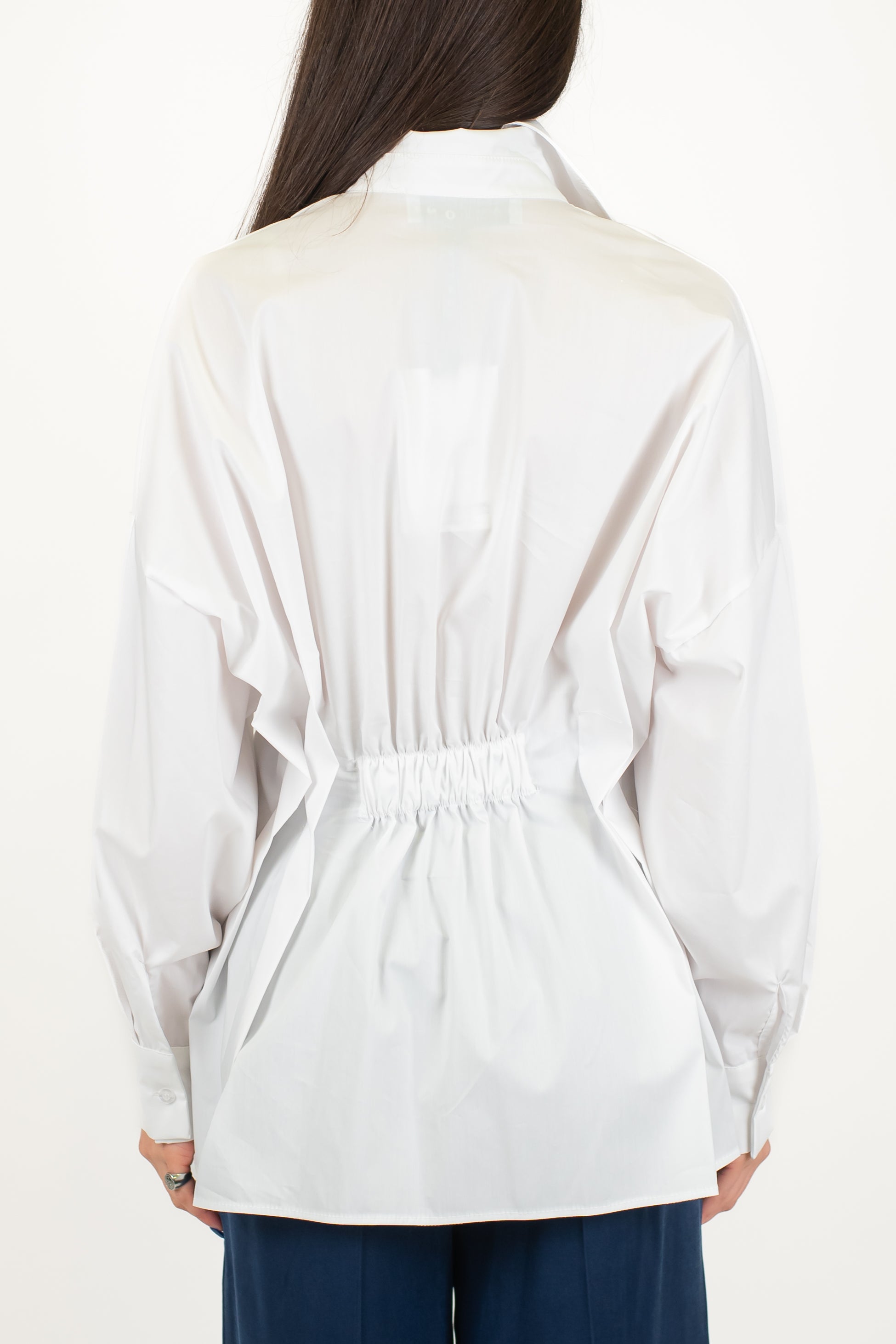 Haveone - Camicia over con pieghe frontali e arriccio sul retro
