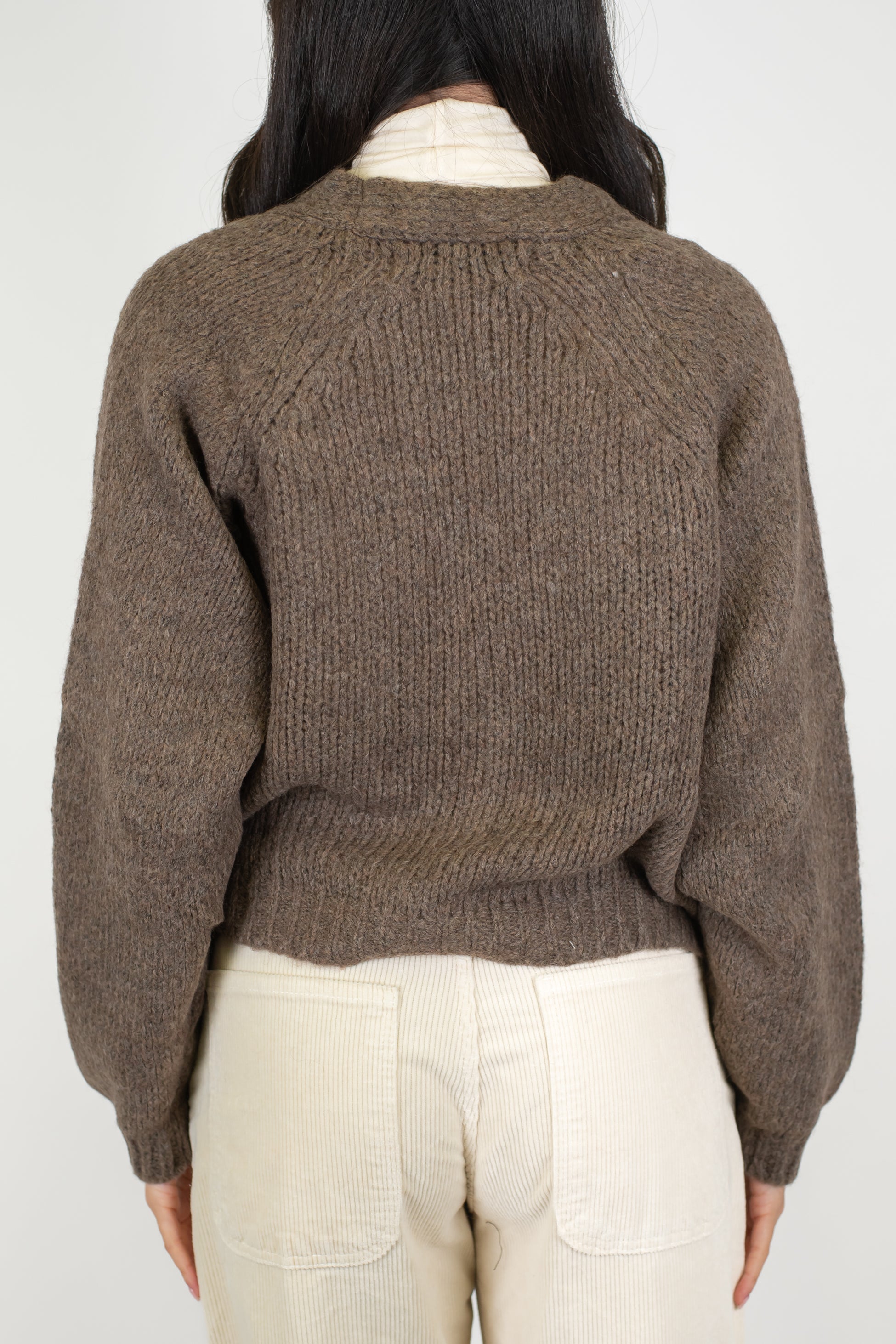 Haveone - Cardigan in misto lana con bottoni gioiello