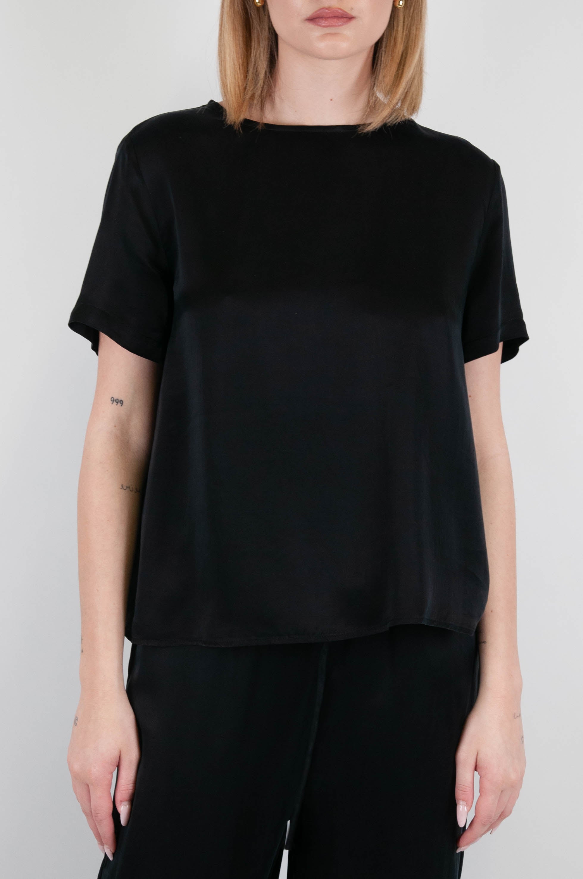 Tension in - Cupro half sleeve blouse