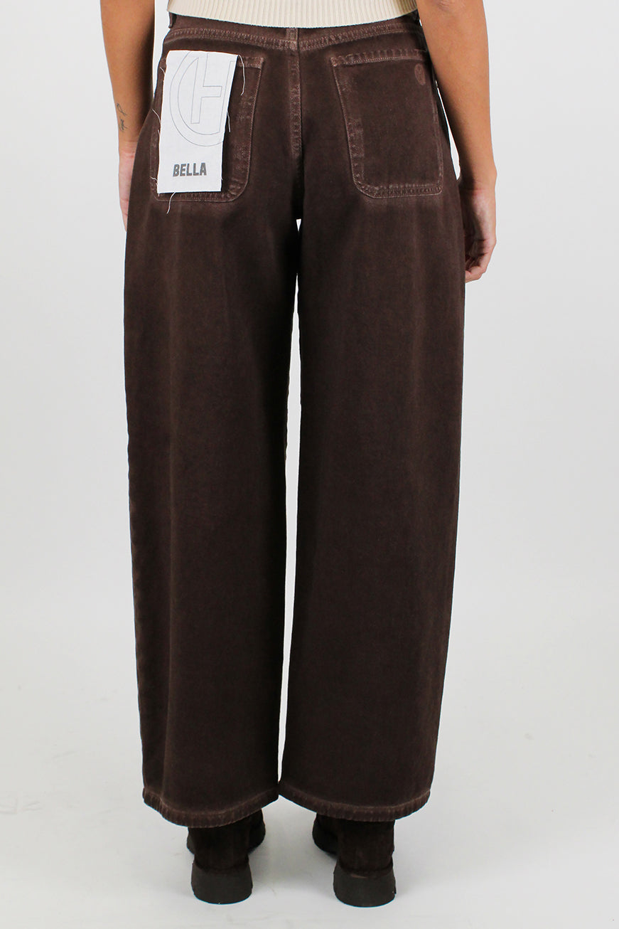 Haveone - Pantalone palazzo in denim colorato modello Bella