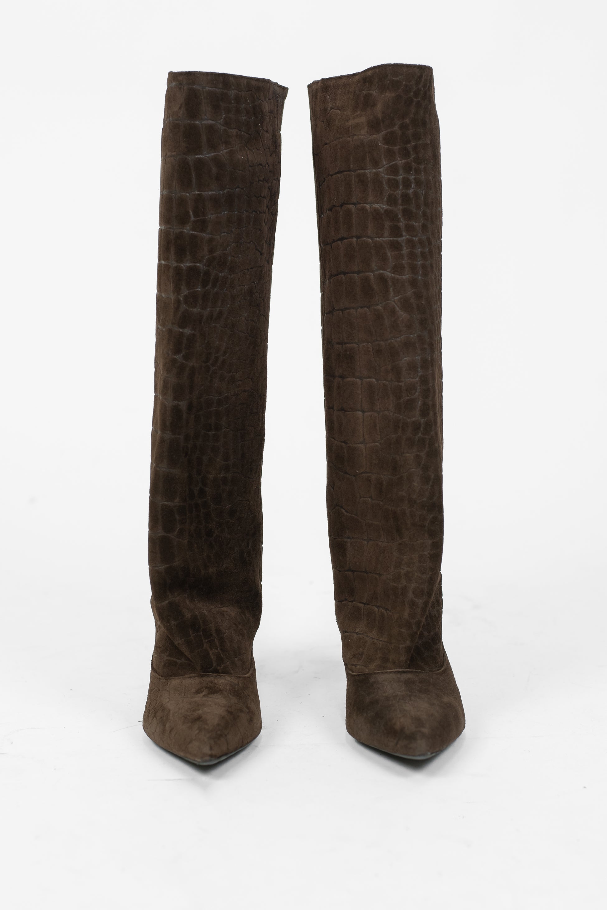 Ovyé - Stivale alto in camoscio cocco con tacchetto