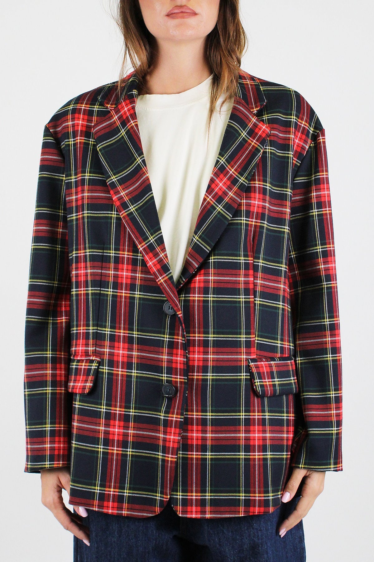 Souvenir - Giacca monopetto fantasi tartan