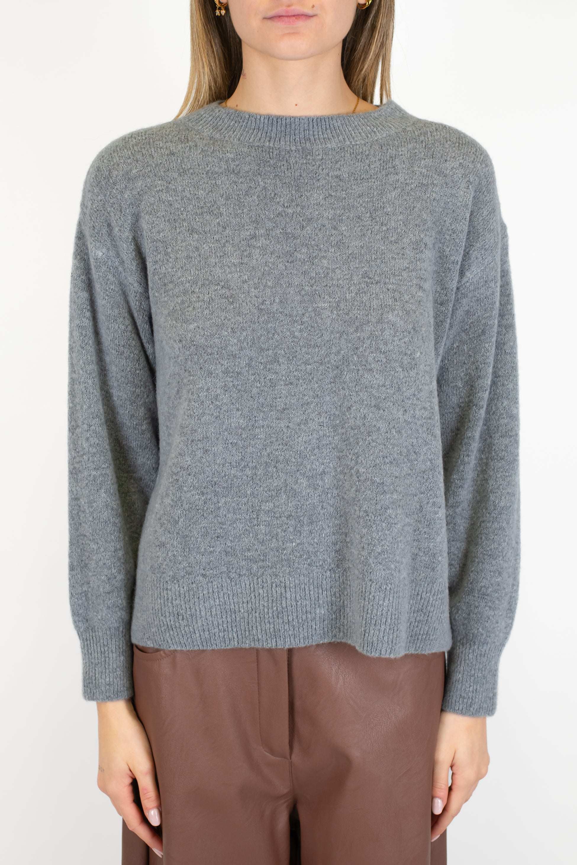 Dixie - Maglia in baby alpaca con scollo a V profondo sul retro