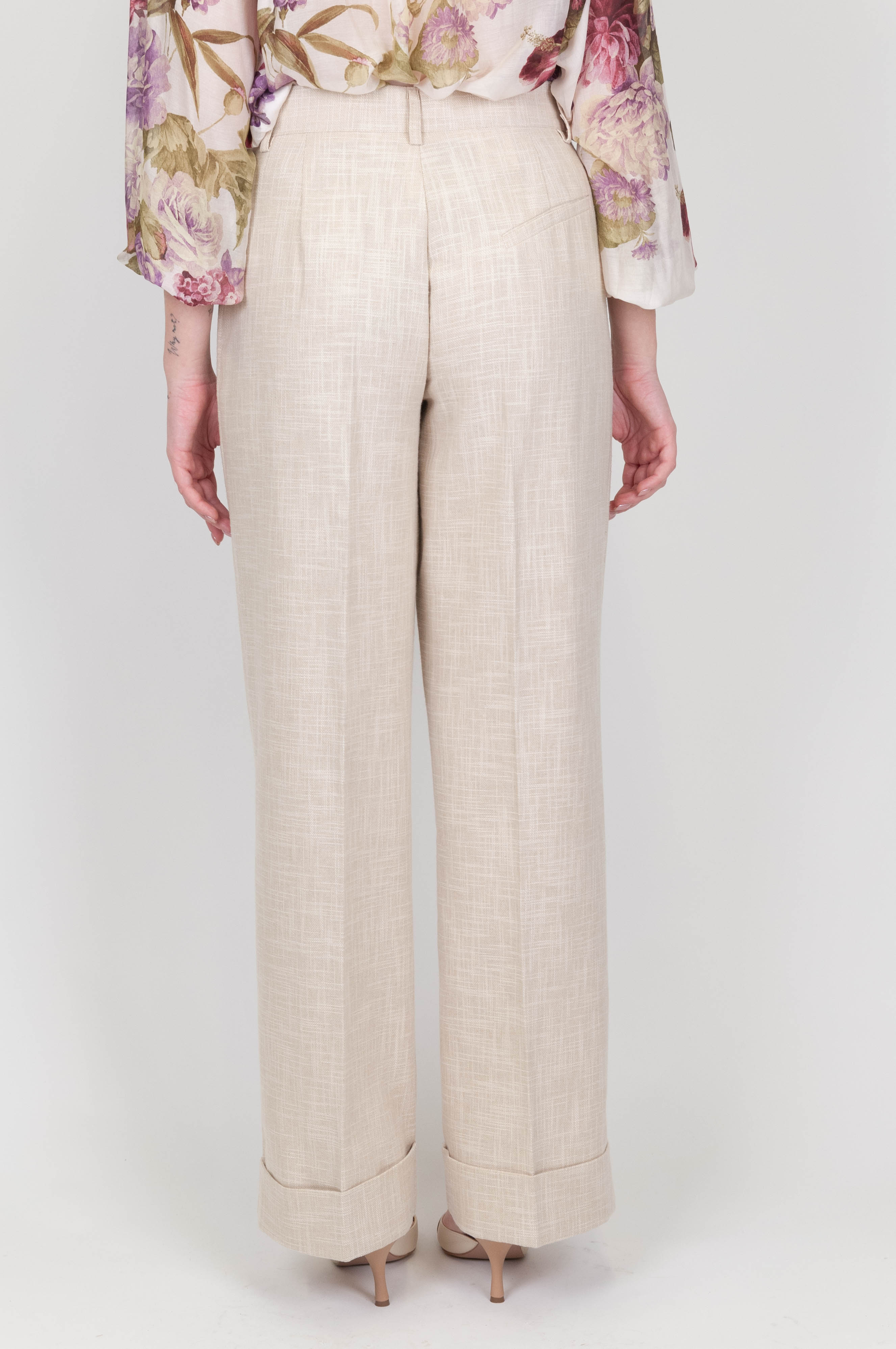 Tension in - Palazzo trousers with turn-up at the bottom