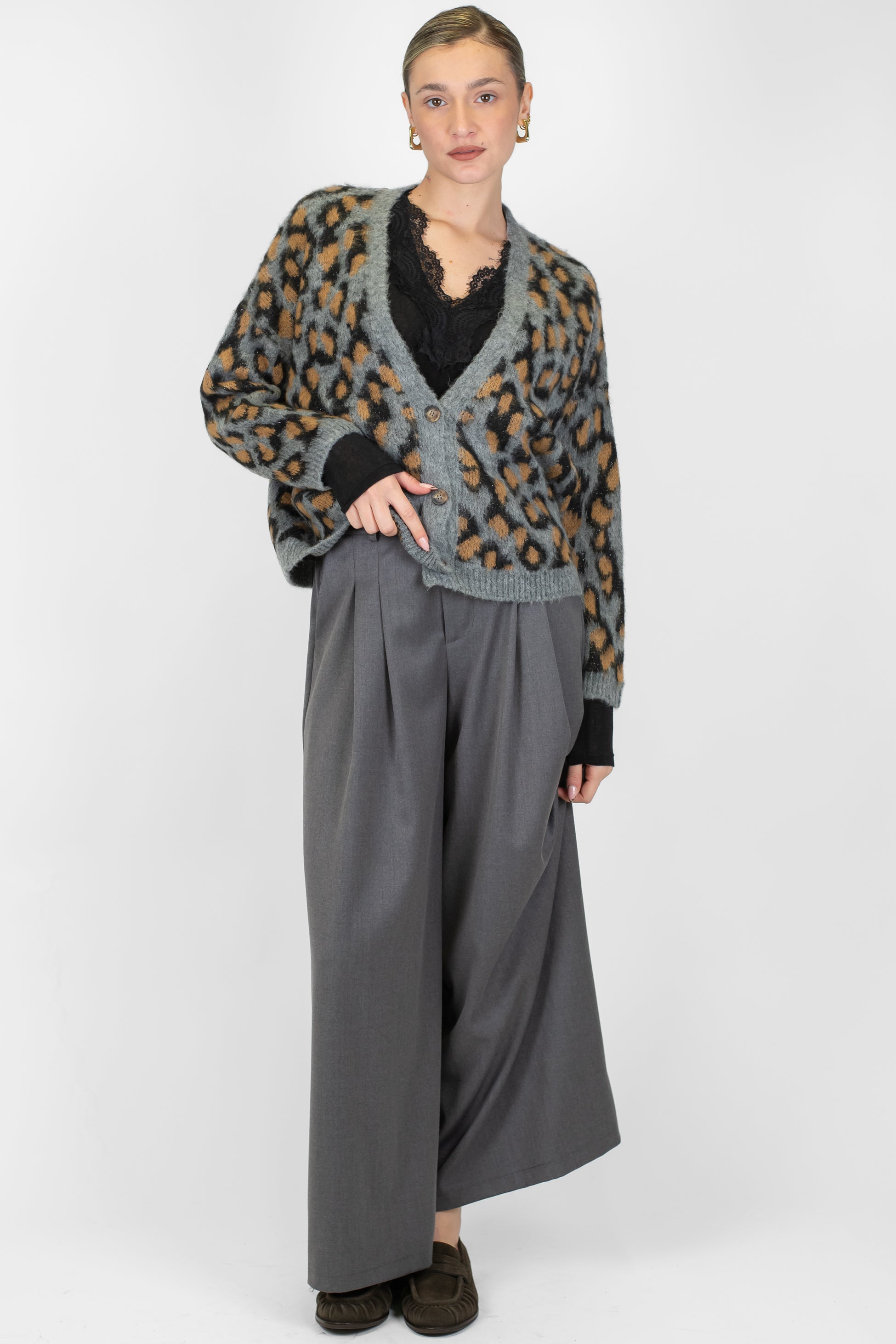 Haveone - Pantalone palazzo con pinces