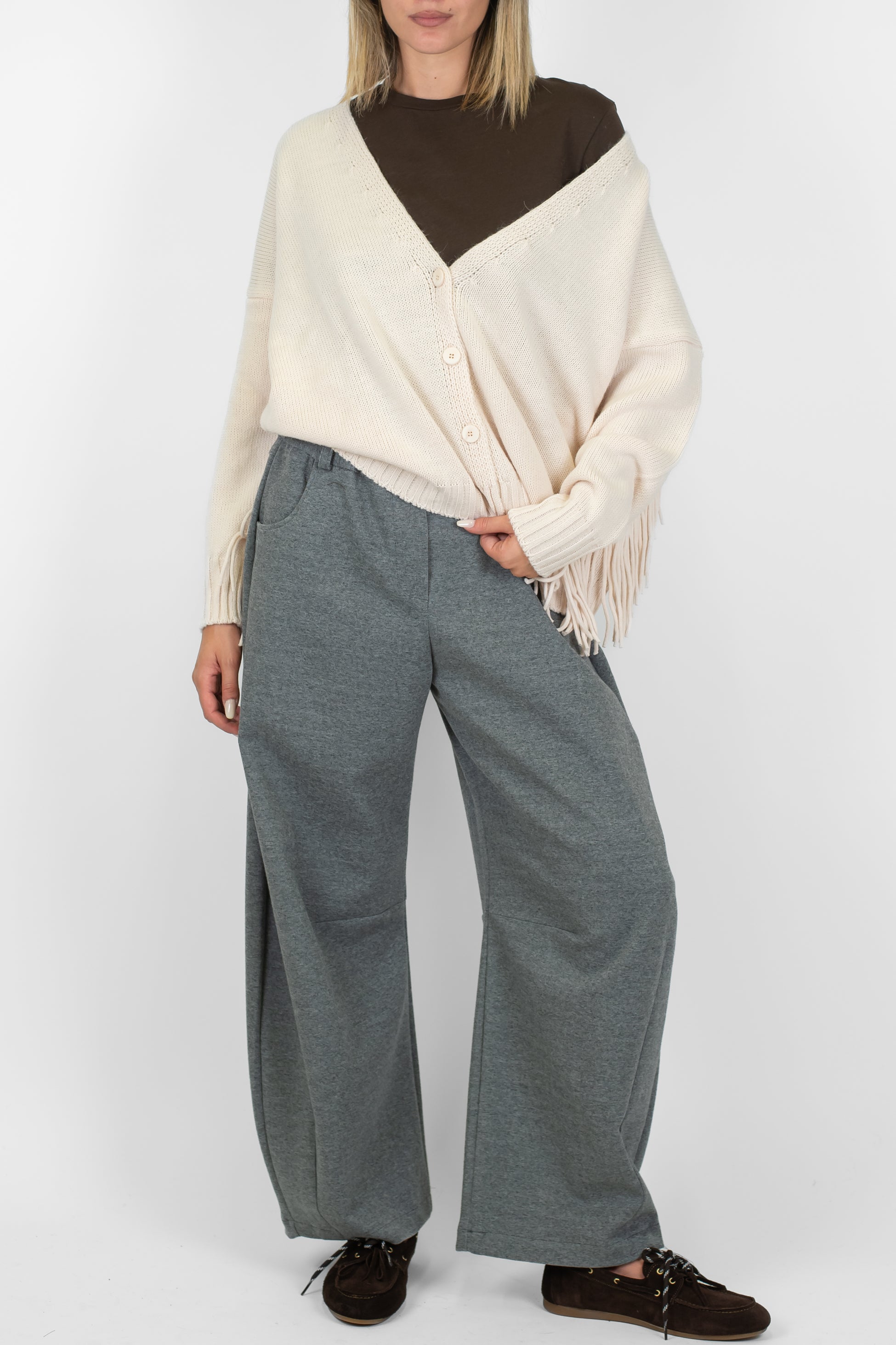 Motel - Pantalone balloon ampio con elastico in vita