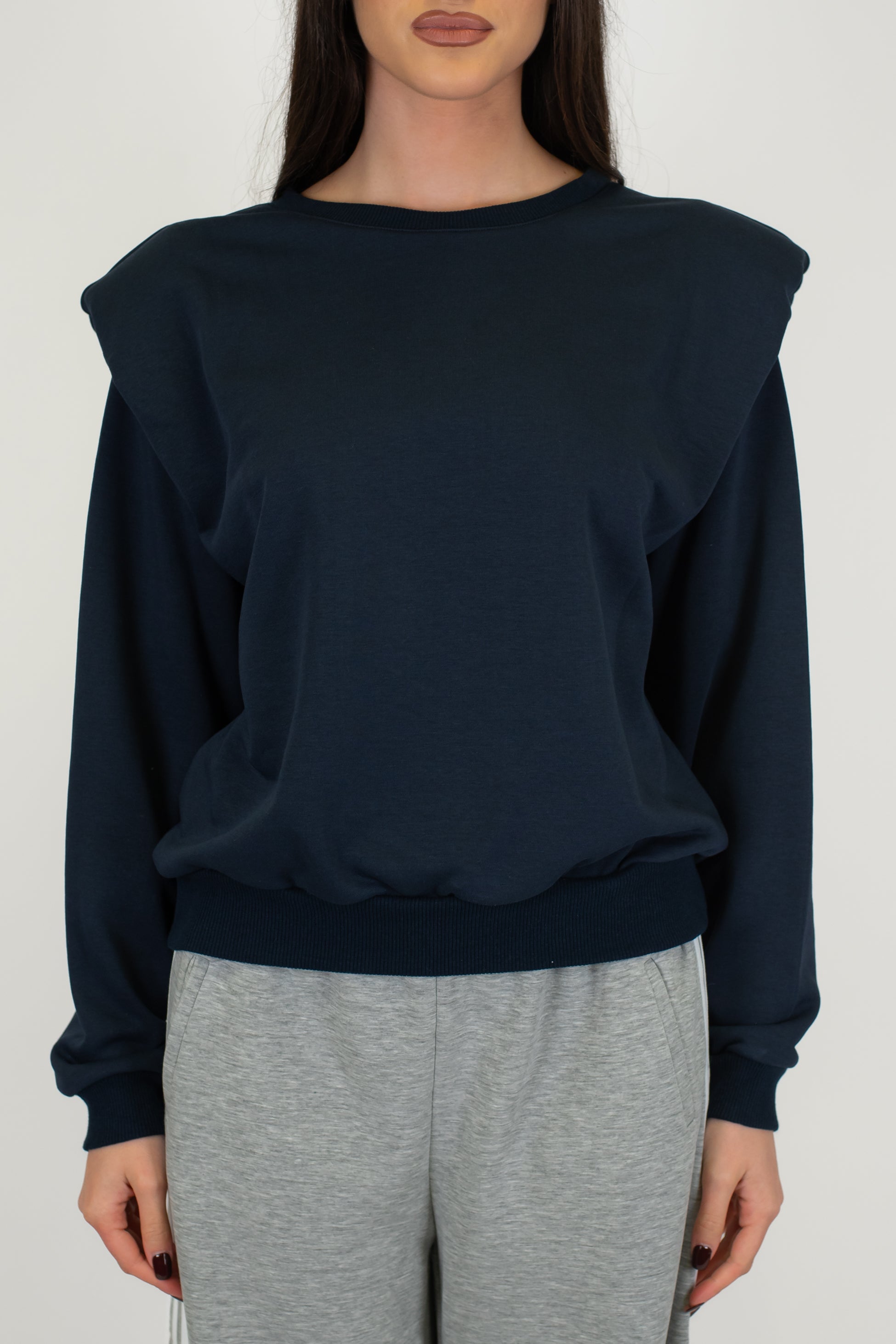 Dixie - Felpa girocollo con spalline ed elastico sul fondo