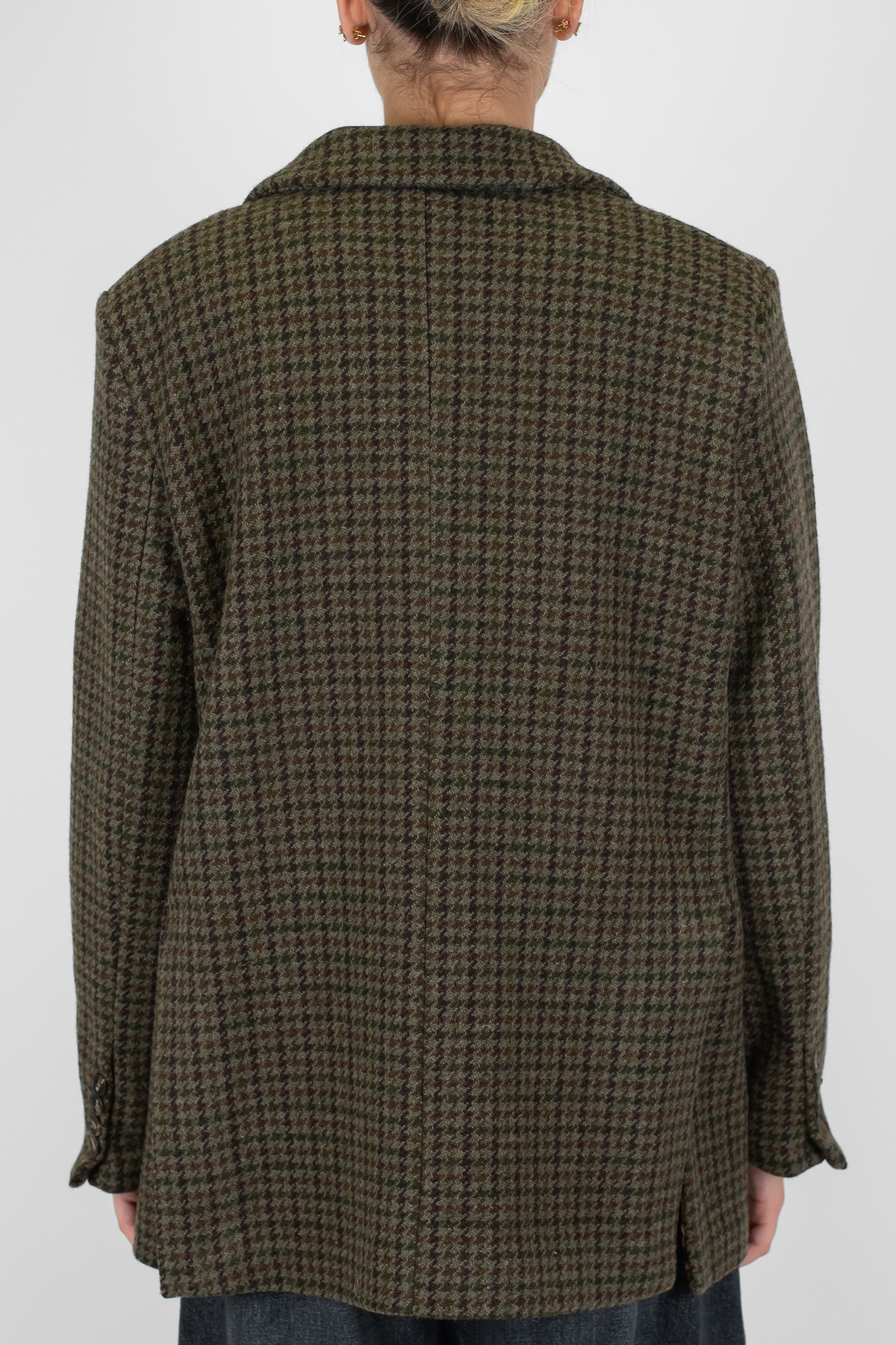 Tensione in - Giacca in misto lana fantasia pied de paule