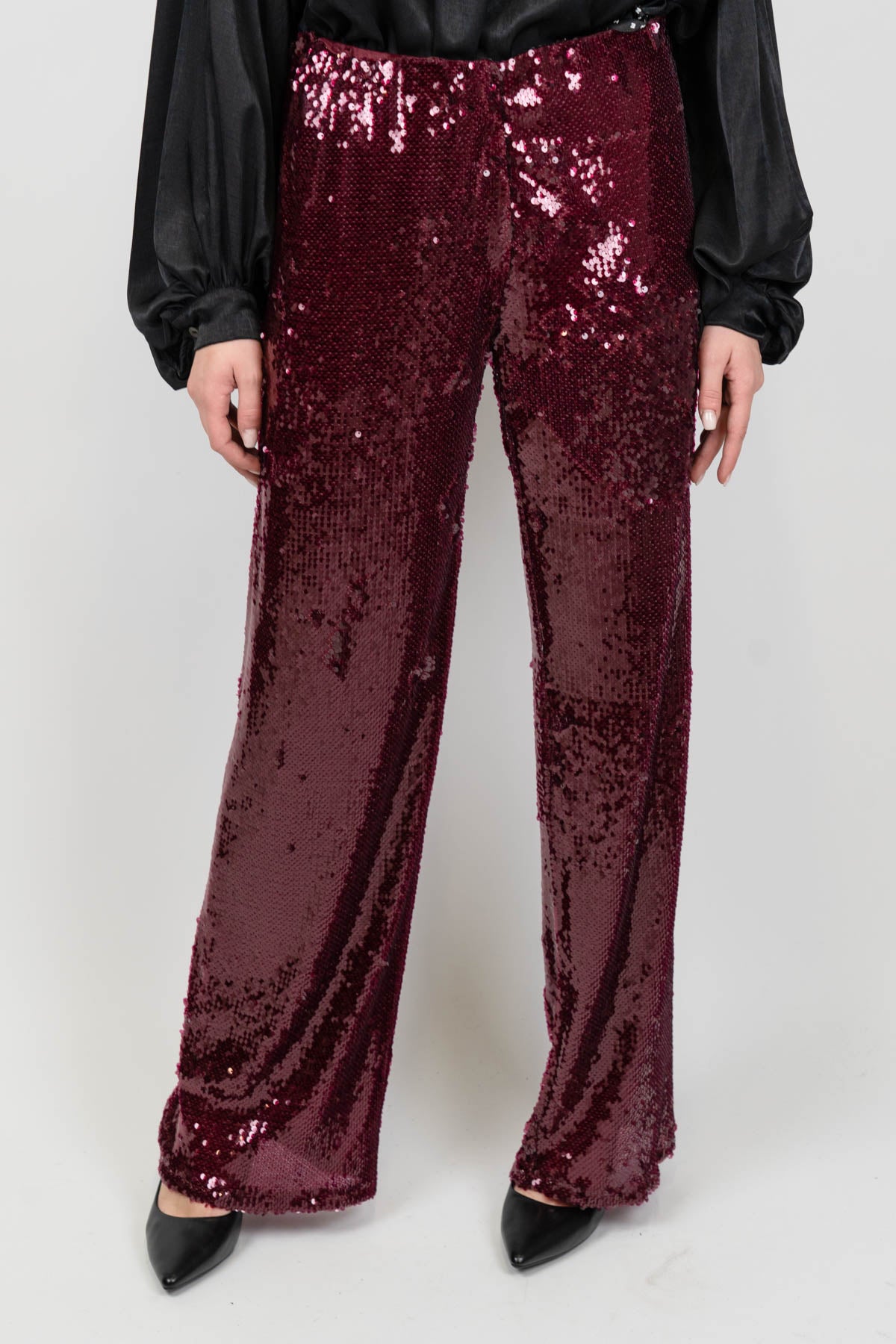 Haveone - Pantalone palazzo paillettes