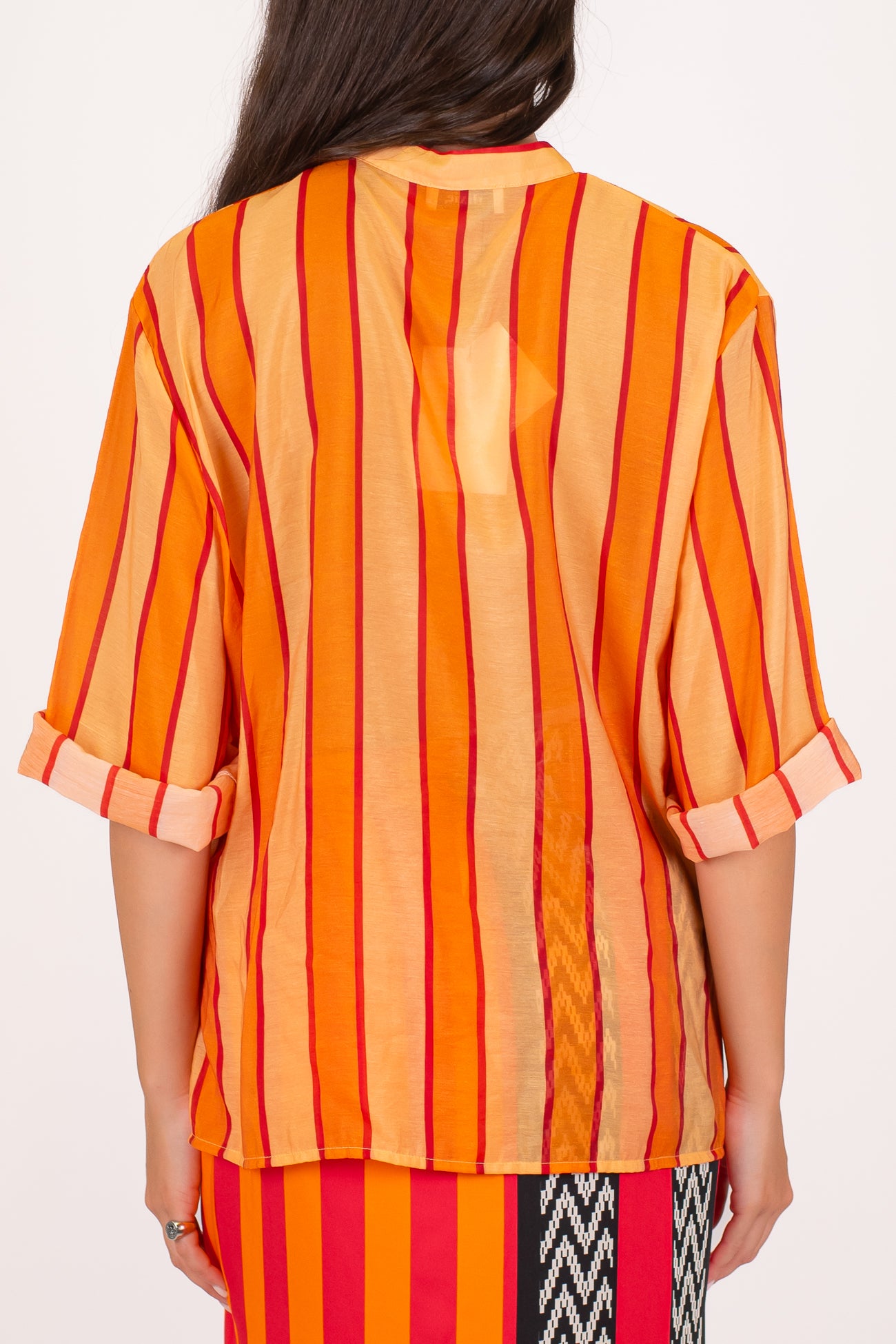 Dixie - Camicia rigata in viscosa leggera